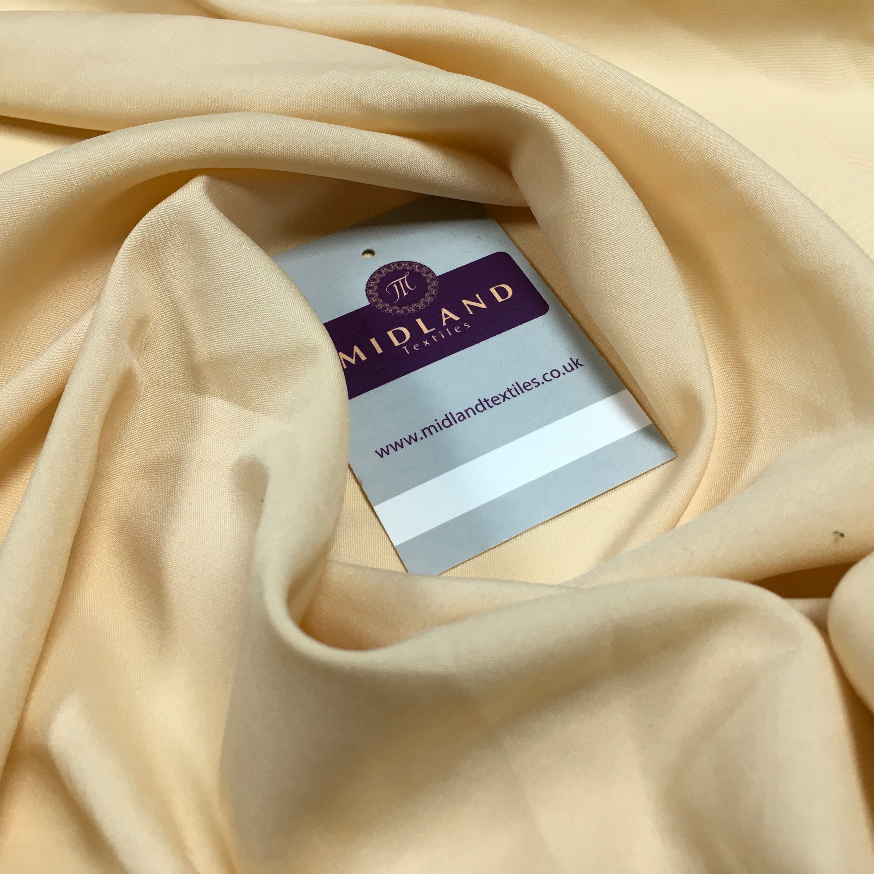 Plain Soft Powder Crepe Lightweight Lining 100% Polyester Fabric 100 cm Wide MR860 Mtex