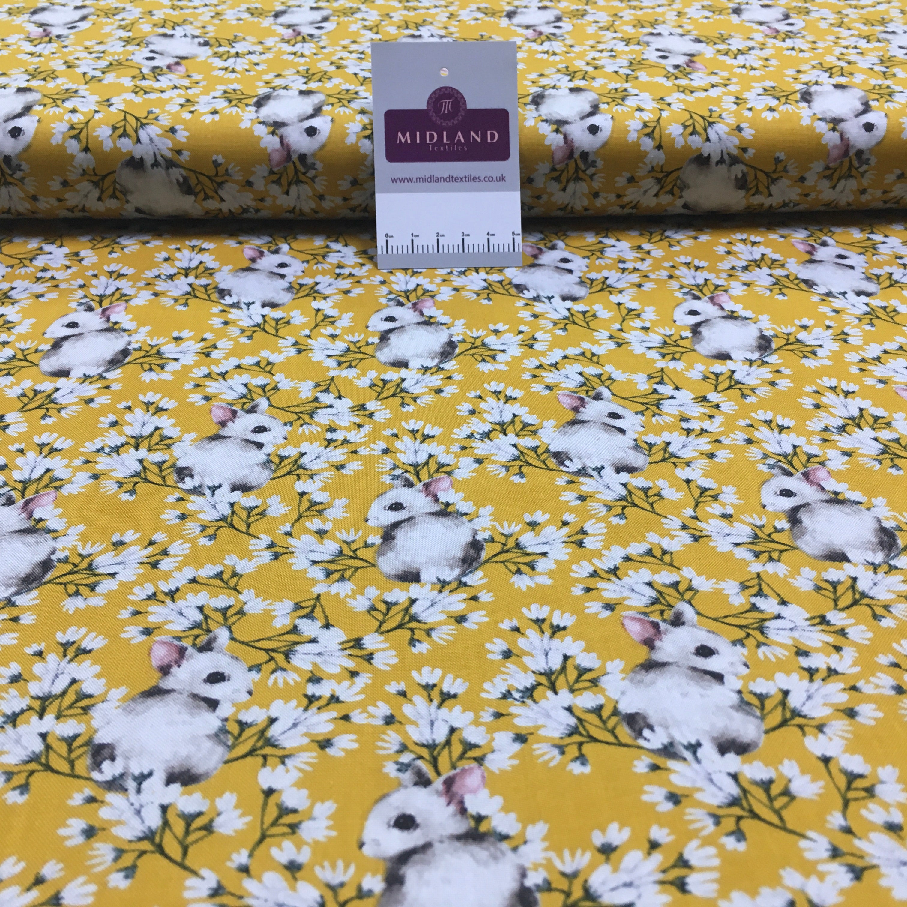 Bunny Rabbit printed Korean 100% cotton Patchwork craft mask Fabric MD1416 Mtex