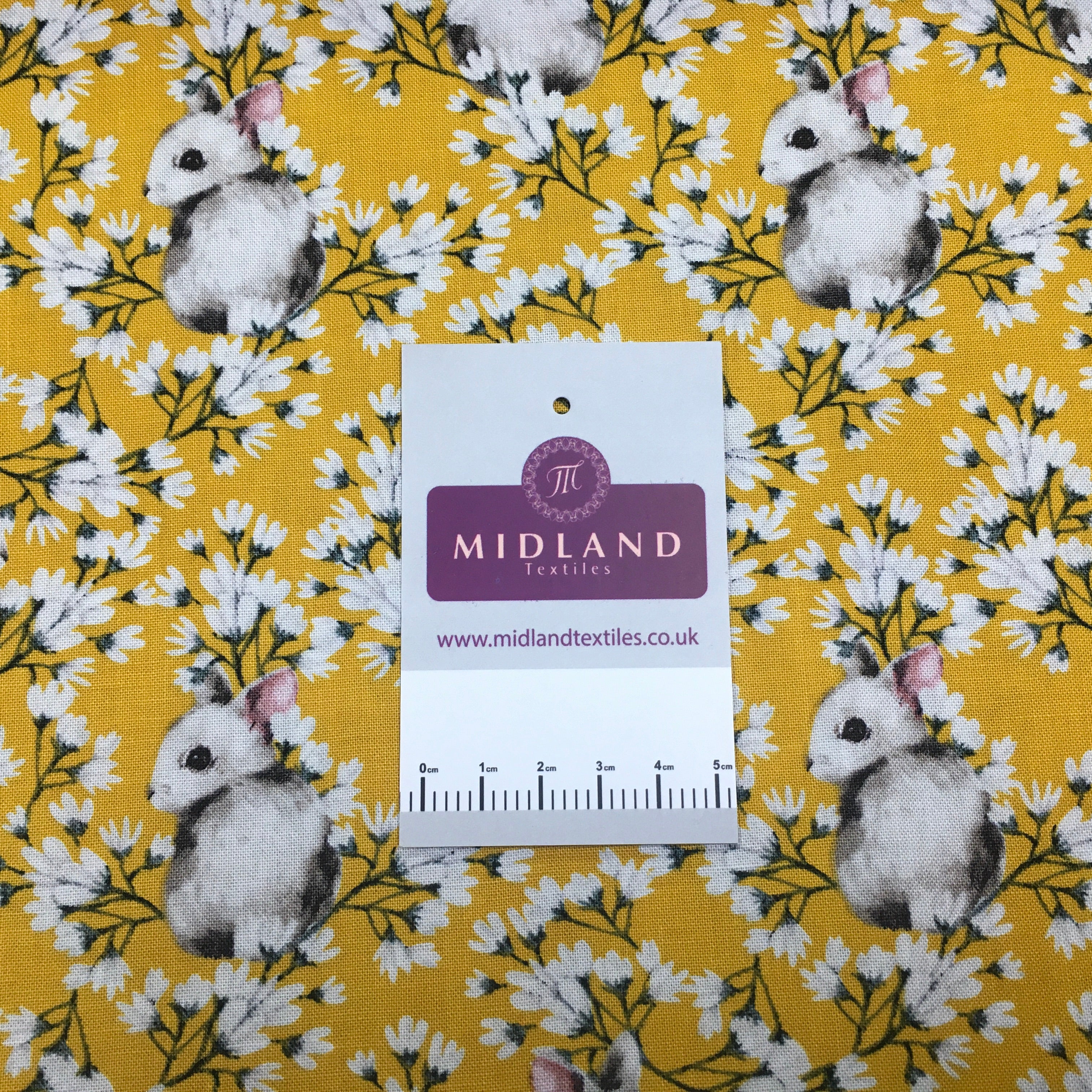 Bunny Rabbit printed Korean 100% cotton Patchwork craft mask Fabric MD1416 Mtex