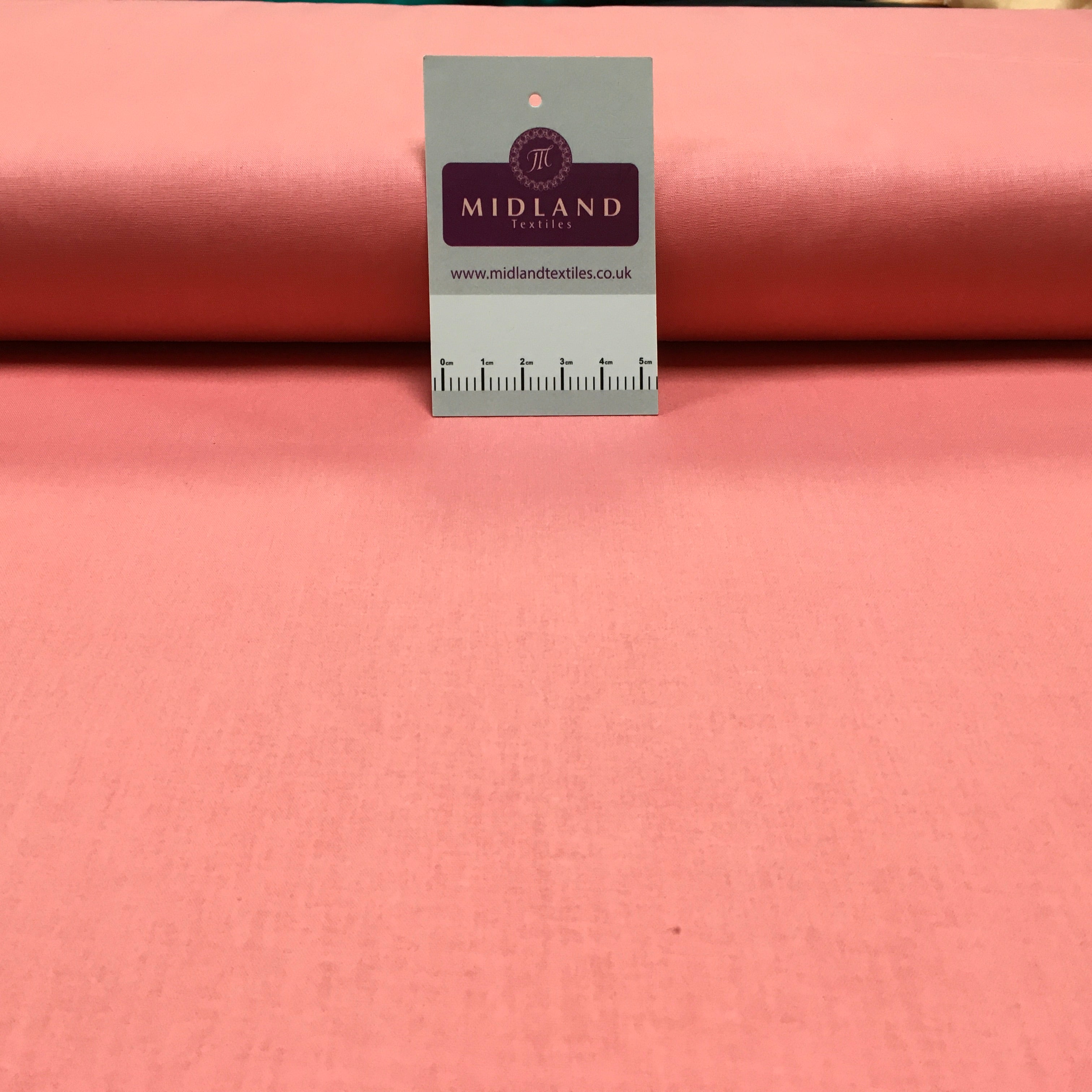 100% Cambric Egyptian Cotton Plain Poplin Fabric sold Per metre M1482