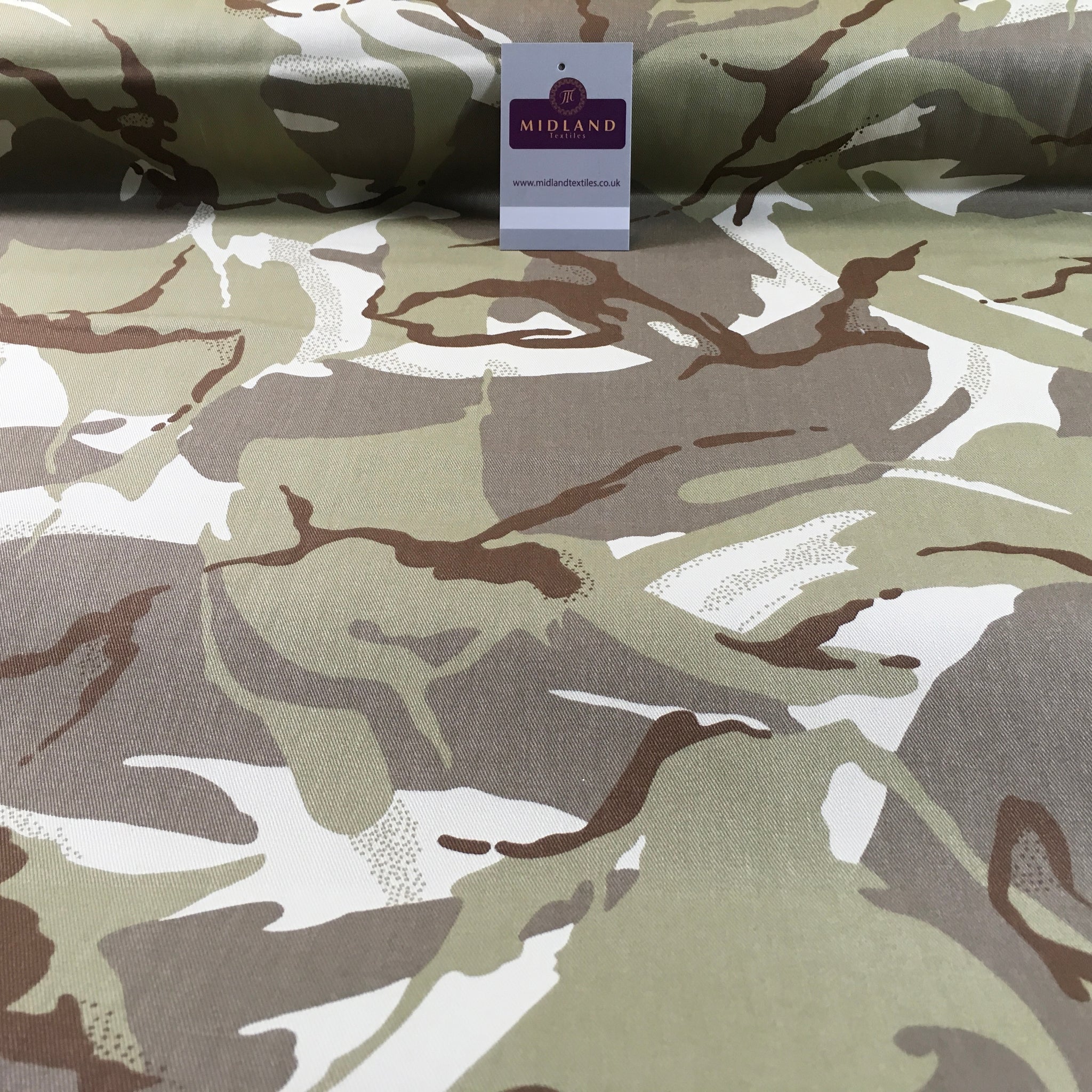 Army Military Camouflage 100% Cotton Drill Medium Weight Fabric 58" M629 Mtex