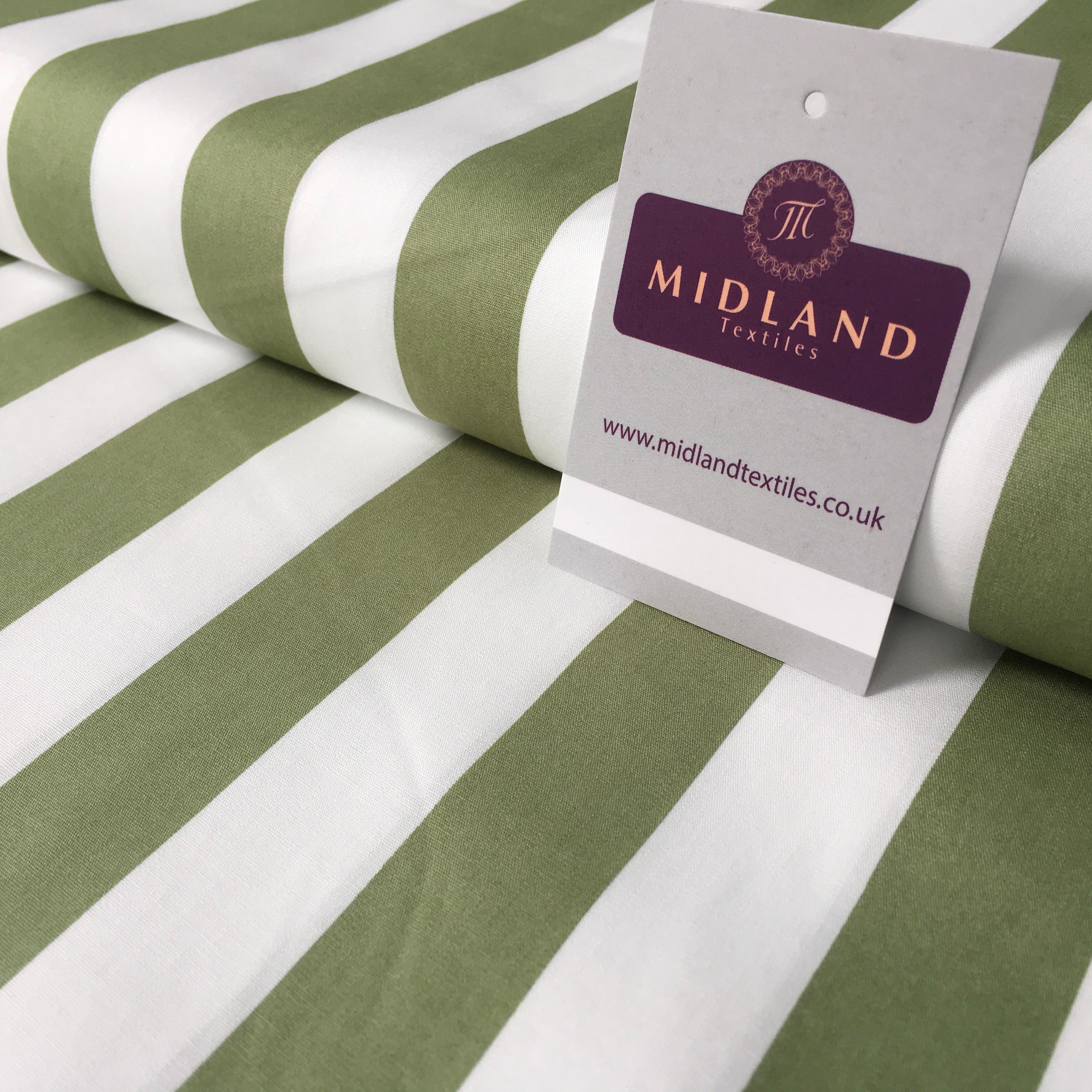 2.5cm Candy Stripped Cotton Poplin shirting, dress Fabric 44' wide MK898 Mtex