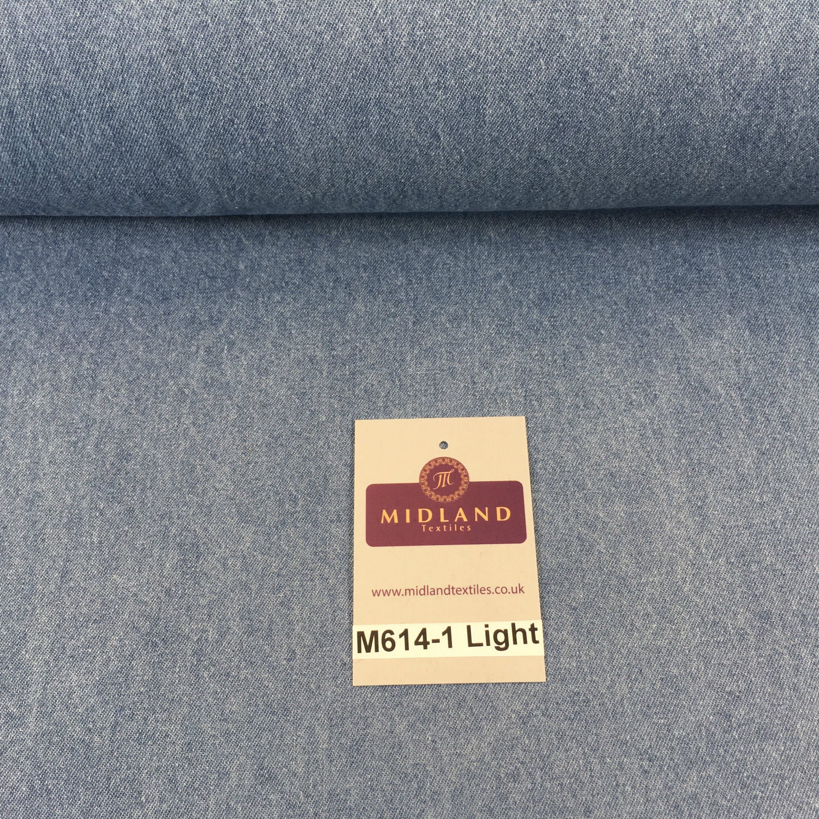 8oz Washed Denim Light-Medium-Dark Blue Fabric 100% Cotton 58" Wide M614 Mtex - Midland Textiles & Fabric