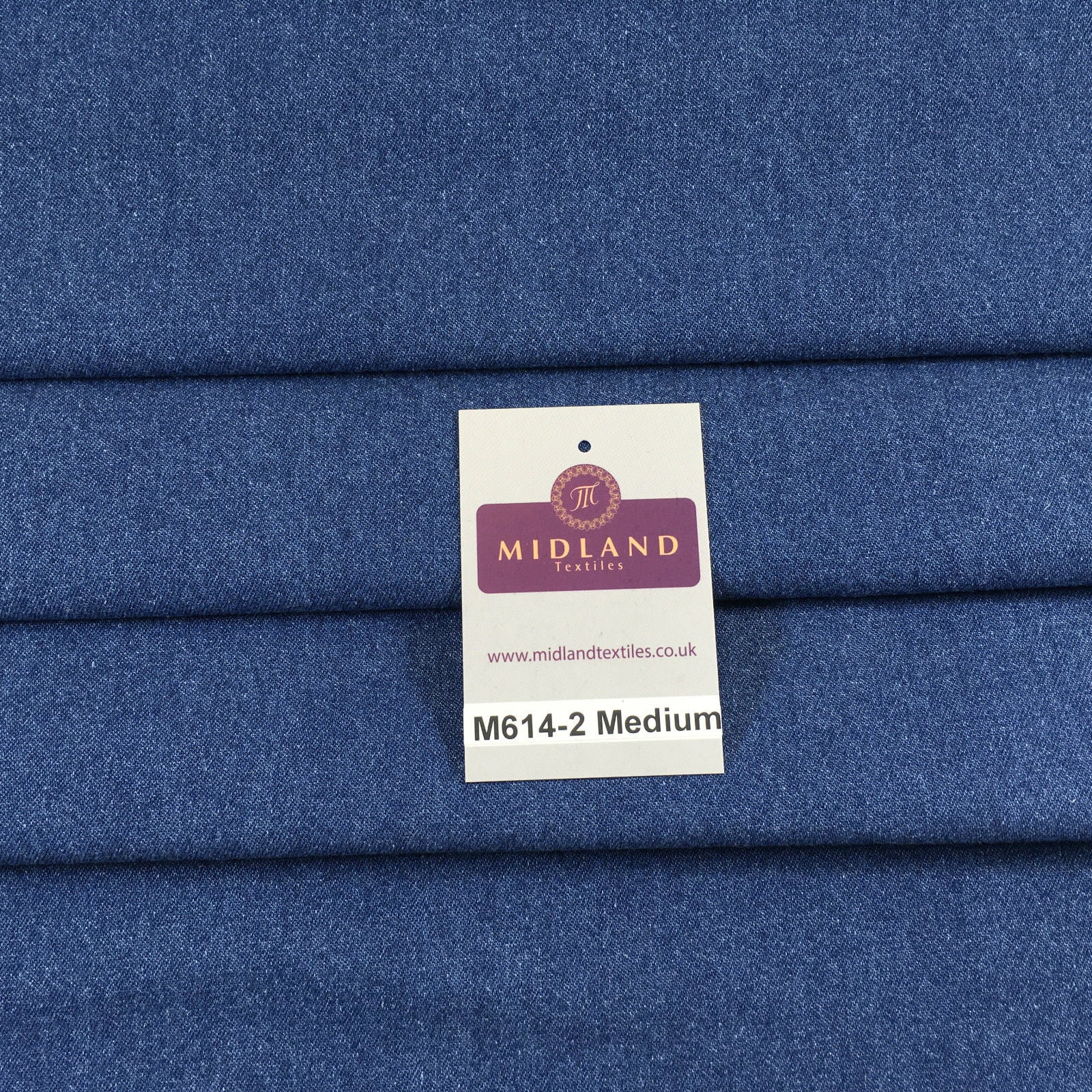 8oz Washed Denim Light-Medium-Dark Blue Fabric 100% Cotton 58" Wide M614 Mtex - Midland Textiles & Fabric
