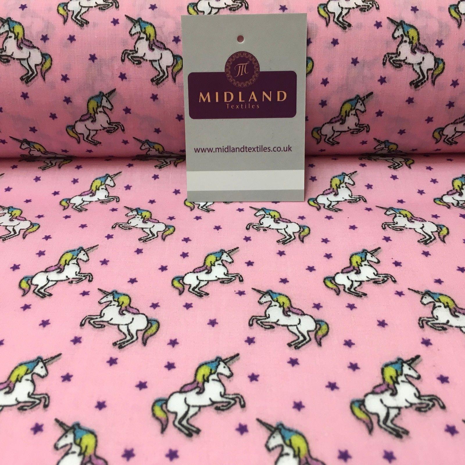 Mythical Unicorn Star Printed Polycotton Fabric 44" Wide MH973 Mtex