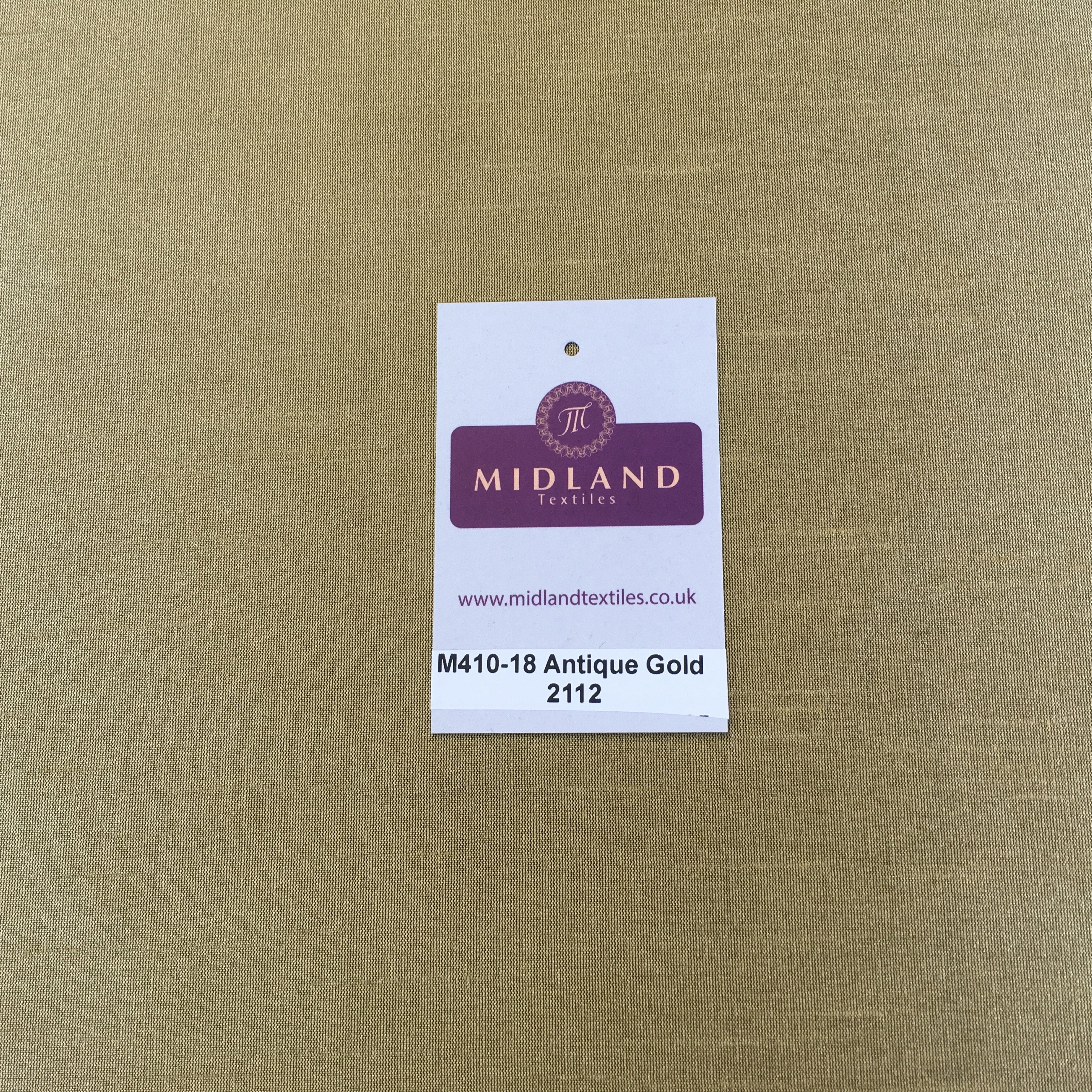 Faux Dupion Raw Silk Fabric - 100% Polyester Plain M410