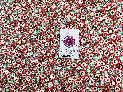 Vintage Floral Ditsy Printed 100% Cotton Poplin Fabric 58' Wide M539 Mtex