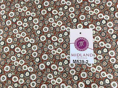 Vintage Floral Ditsy Printed 100% Cotton Poplin Fabric 58' Wide M539 Mtex