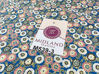 Vintage Floral Ditsy Printed 100% Cotton Poplin Fabric 58' Wide M539 Mtex
