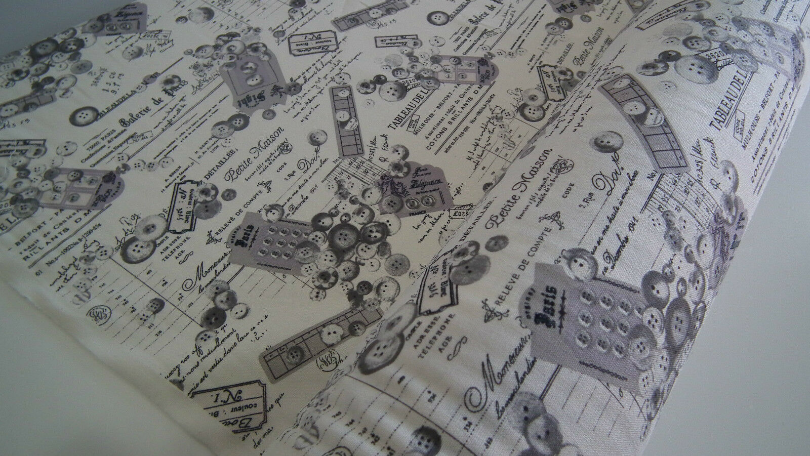 100% Cotton Canvas Craft Fabric French Theme Per Metre 44' M11 Mtex