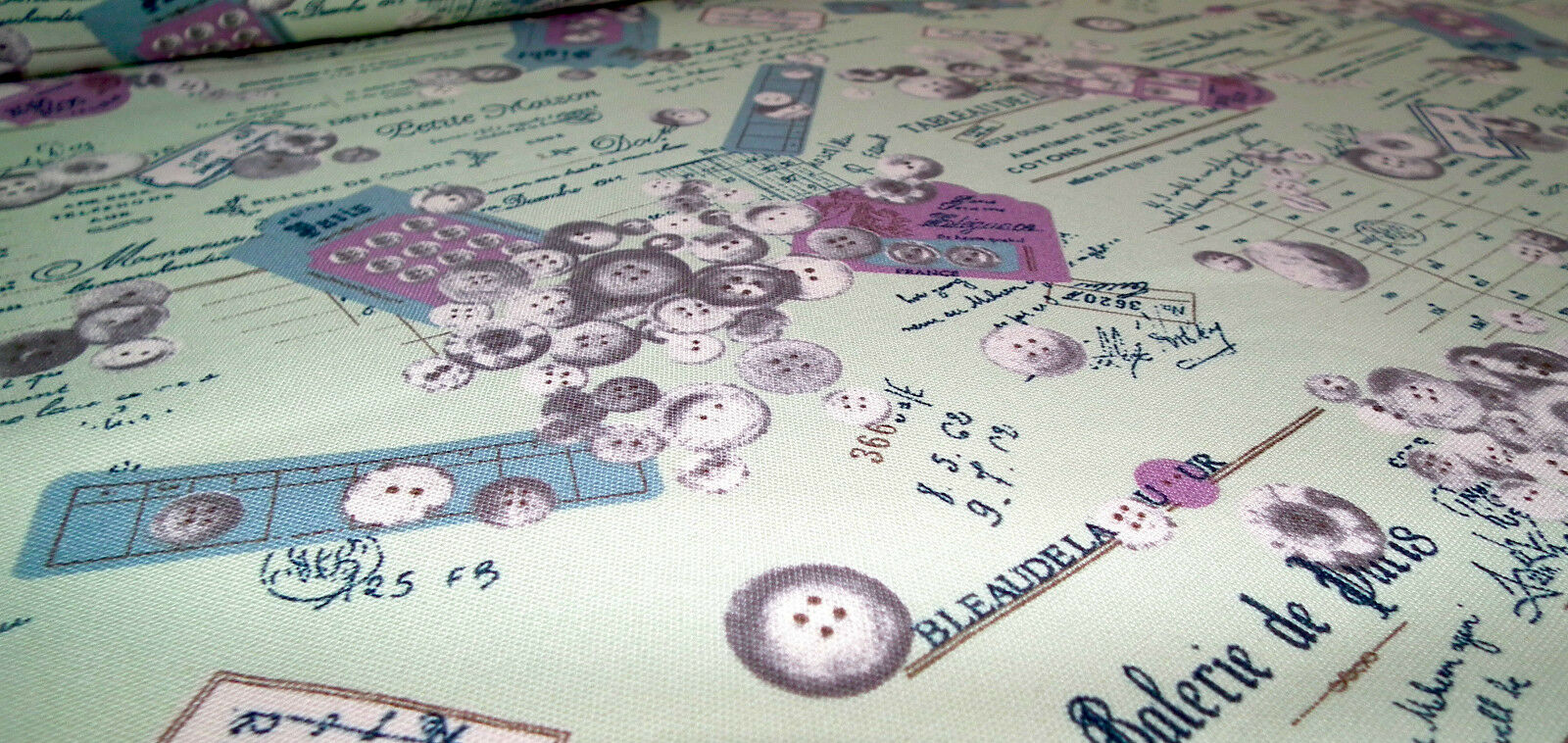 100% Cotton Canvas Craft Fabric French Theme Per Metre 44' M11 Mtex