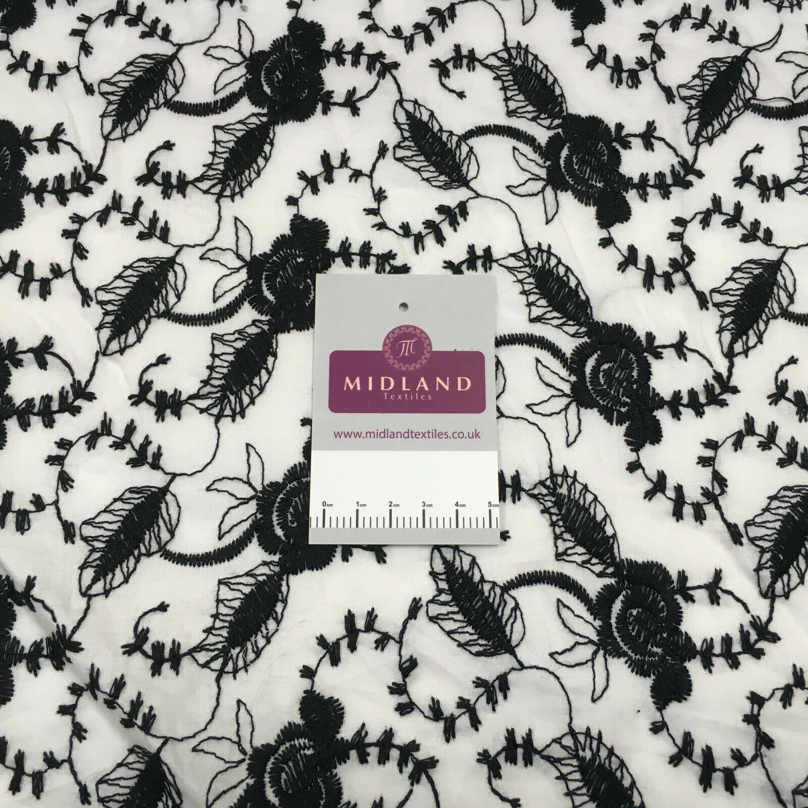 Black white cotton 3d embroidery dress Fabric M1400-28 Mtex