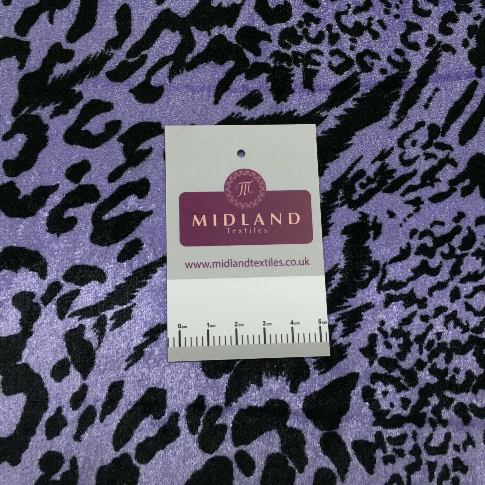 Lilac velvet velour animal print Fabric M1400-12 Mtex