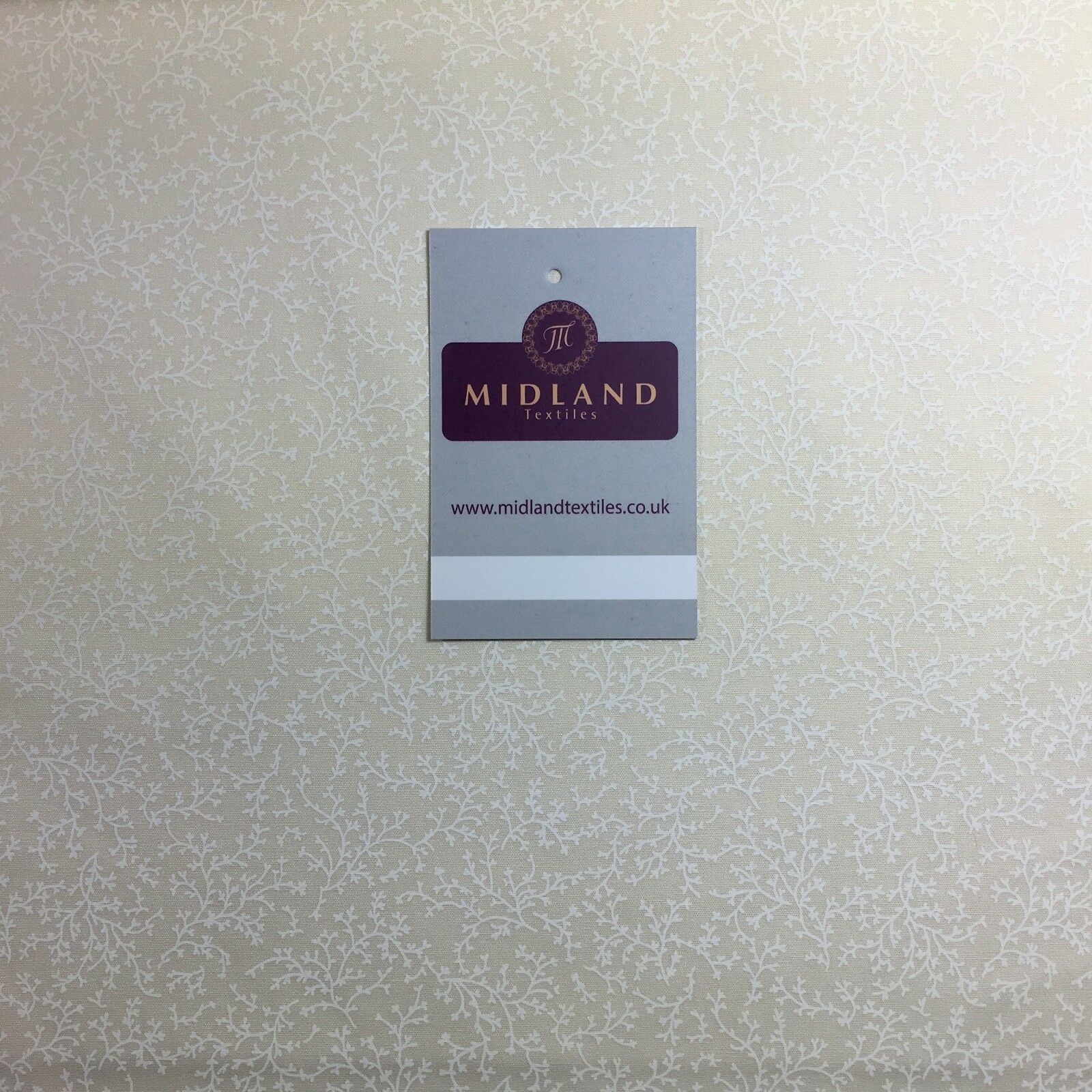 Cream Floral 100% Cotton poplin printed craft fabric 45' M734 Mtex