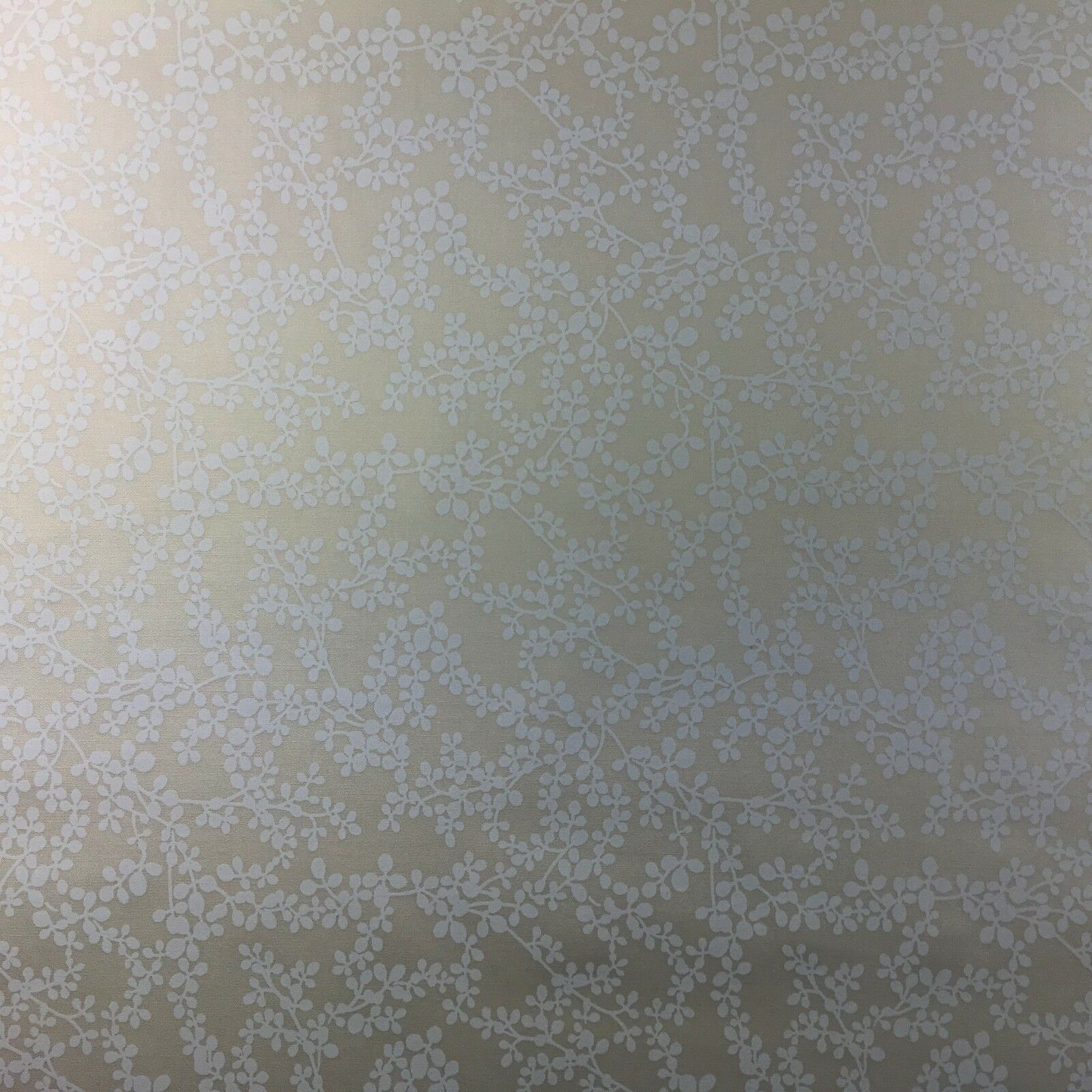 Cream Floral 100% Cotton poplin printed craft fabric 45' M734 Mtex