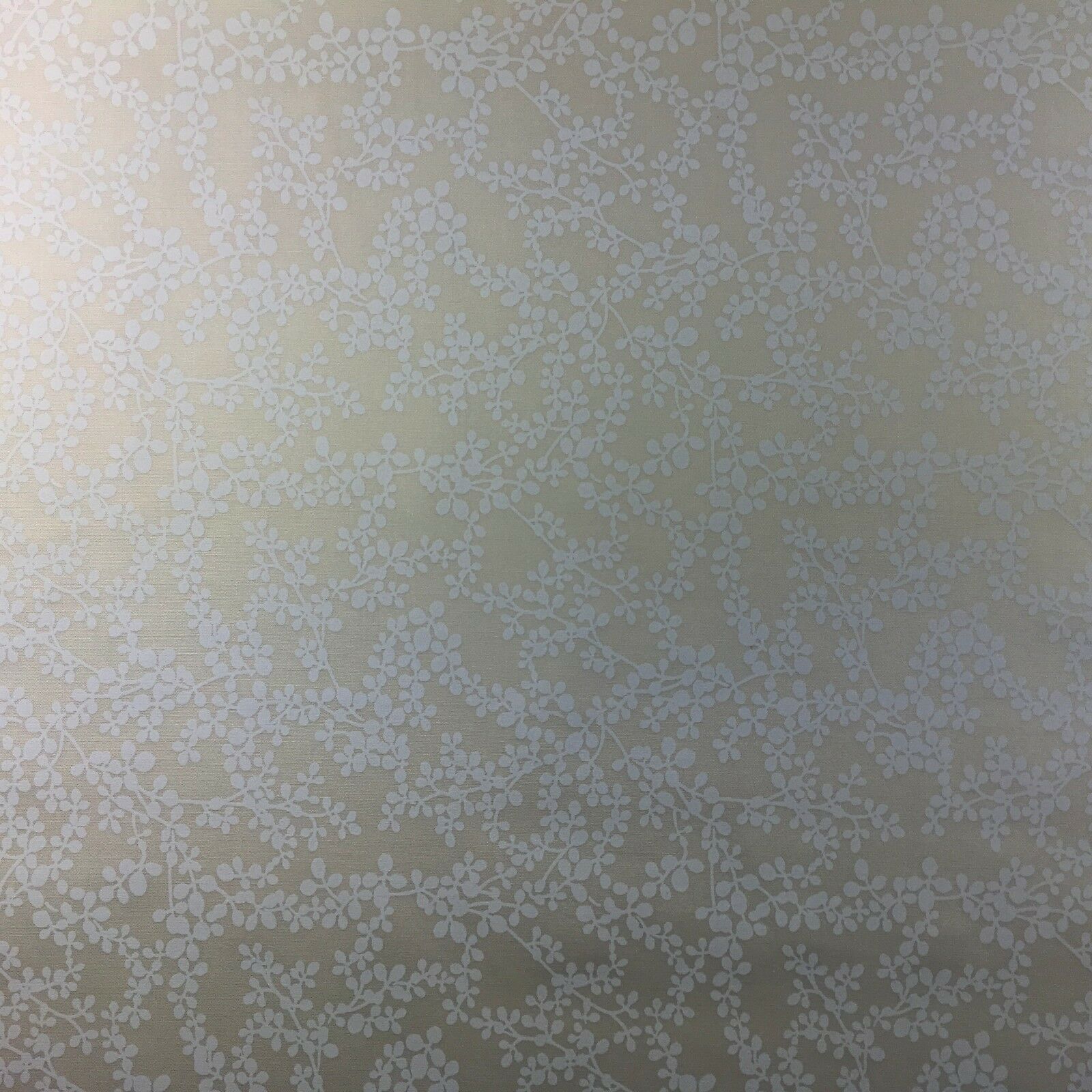Cream Floral 100% Cotton poplin printed craft fabric 45" M734 Mtex