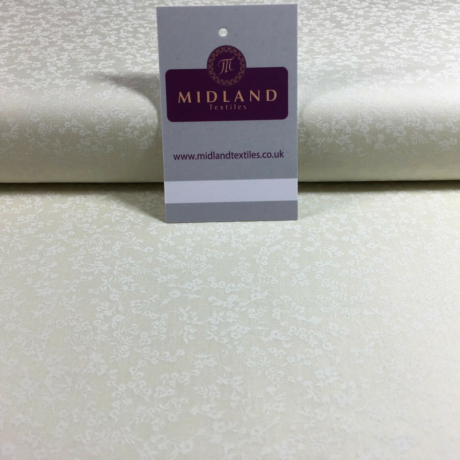 Cream Floral 100% Cotton poplin printed craft fabric 45' M734 Mtex