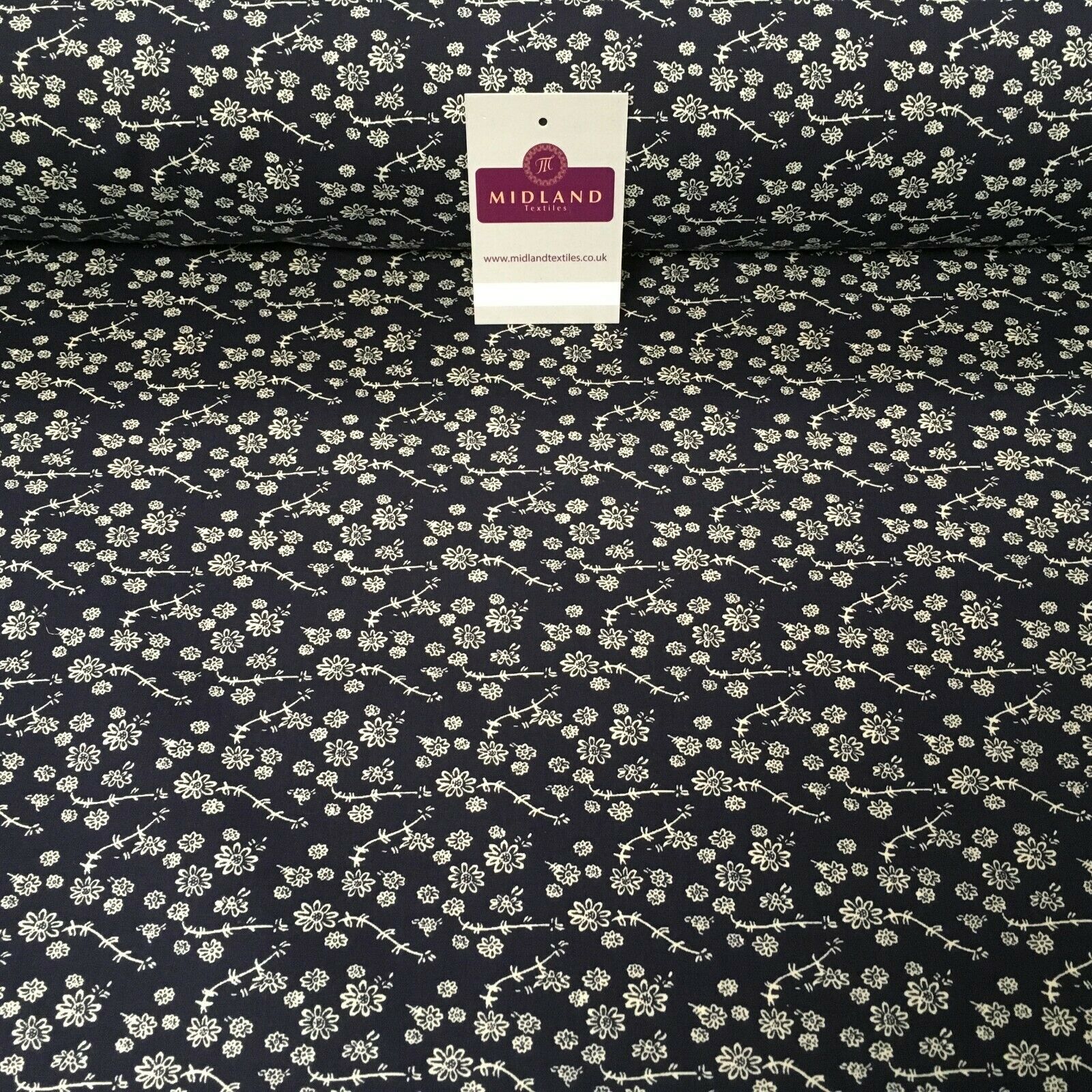 100% Cotton Small Floral Printed Dress Fabric 150cm wide MA1079 Mtex