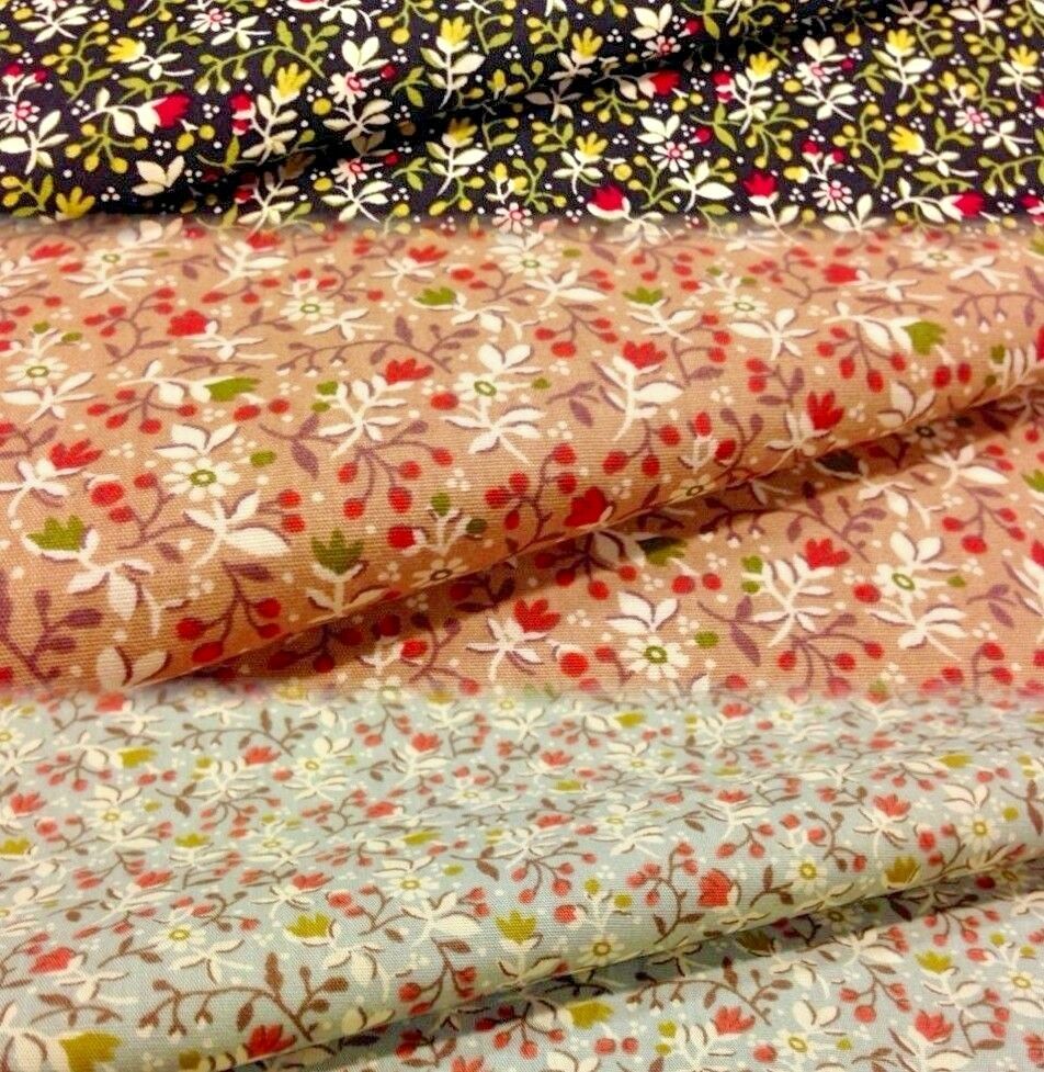 100% Cotton Printed Fabric 58" Wide Floral Small - Per Metre-Midtex M120