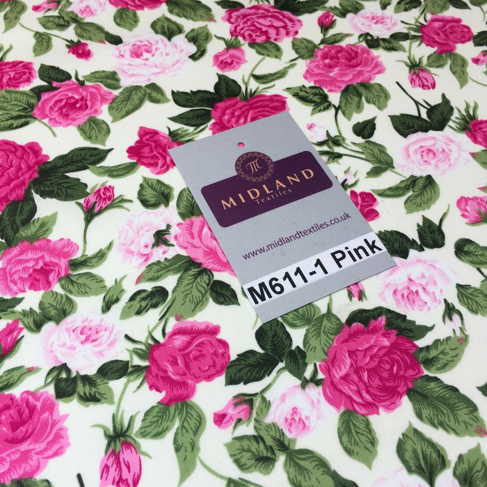 100% cotton Vintage Victorian shabby chic Rose floral print 44" Wide M611 Mtex