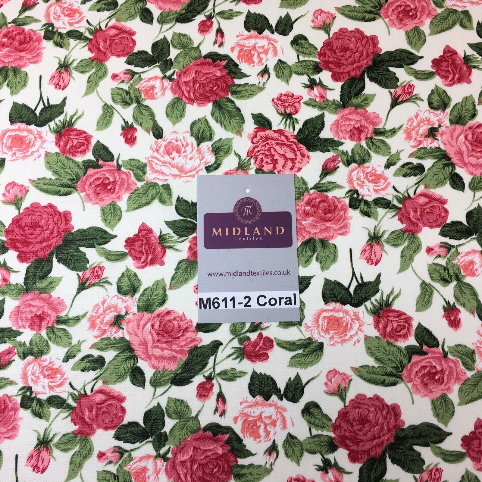 100% cotton Vintage Victorian shabby chic Rose floral print 44' Wide M611 Mtex