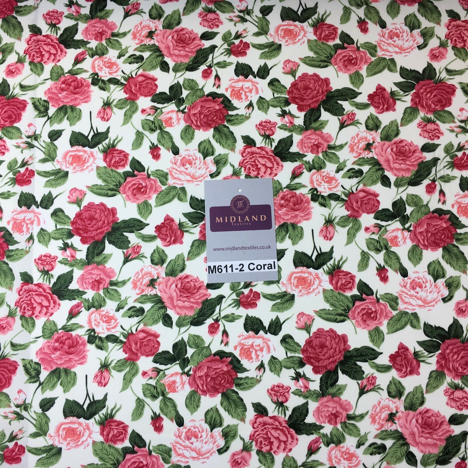 100% cotton Vintage Victorian shabby chic Rose floral print 44' Wide M611 Mtex