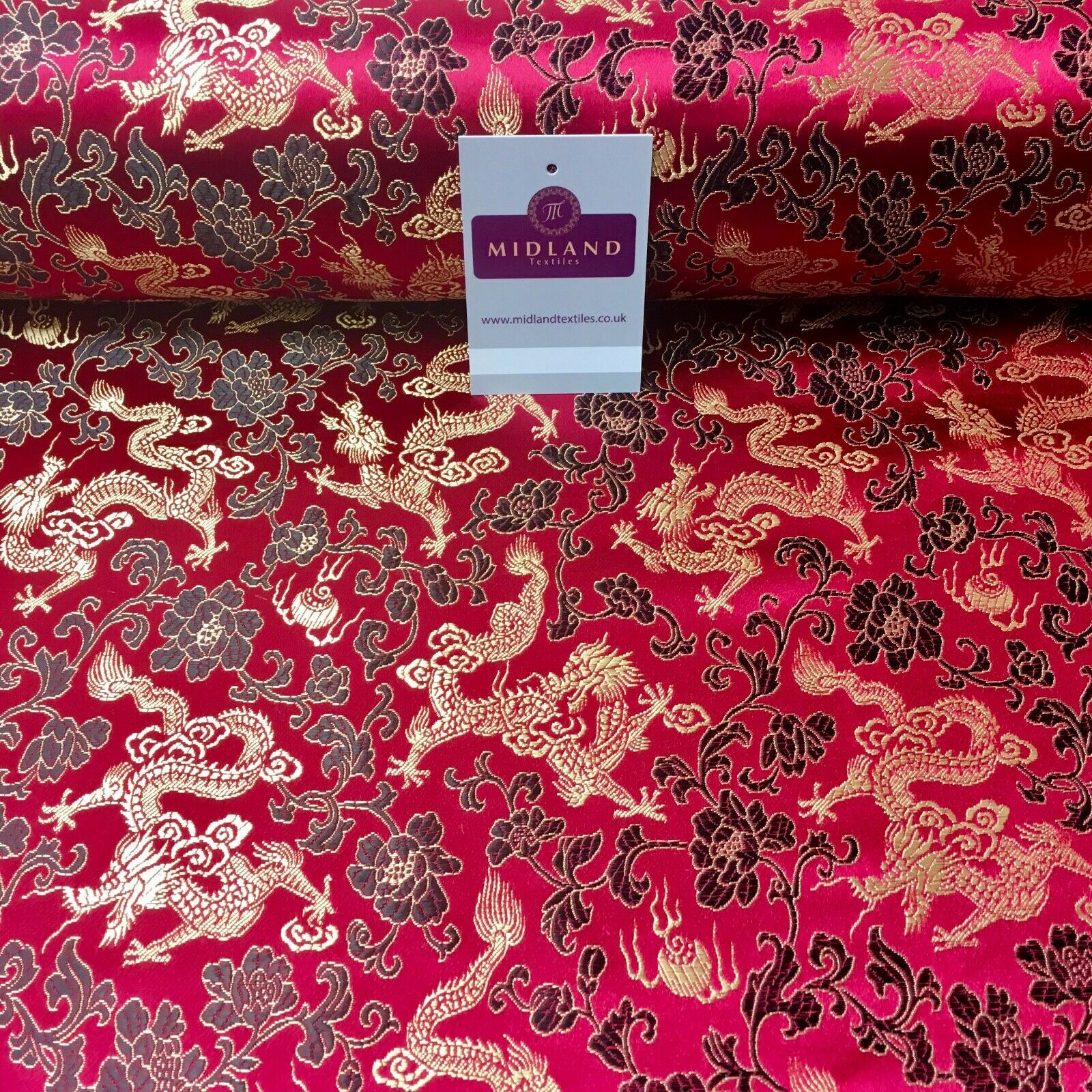 Chinese oriental Dragon Shanghai Brocade dress fabric 110 Cm wide MK1045 Mtex