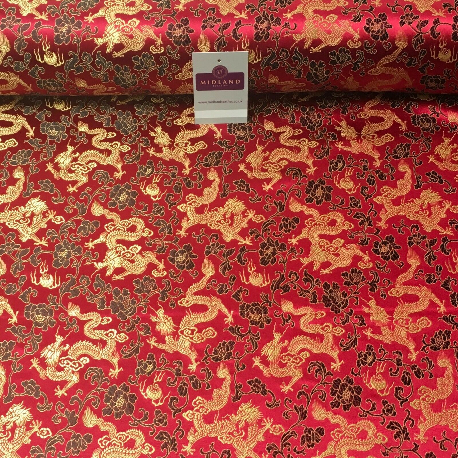 Chinese oriental Dragon Shanghai Brocade dress fabric 110 Cm wide MK1045 Mtex