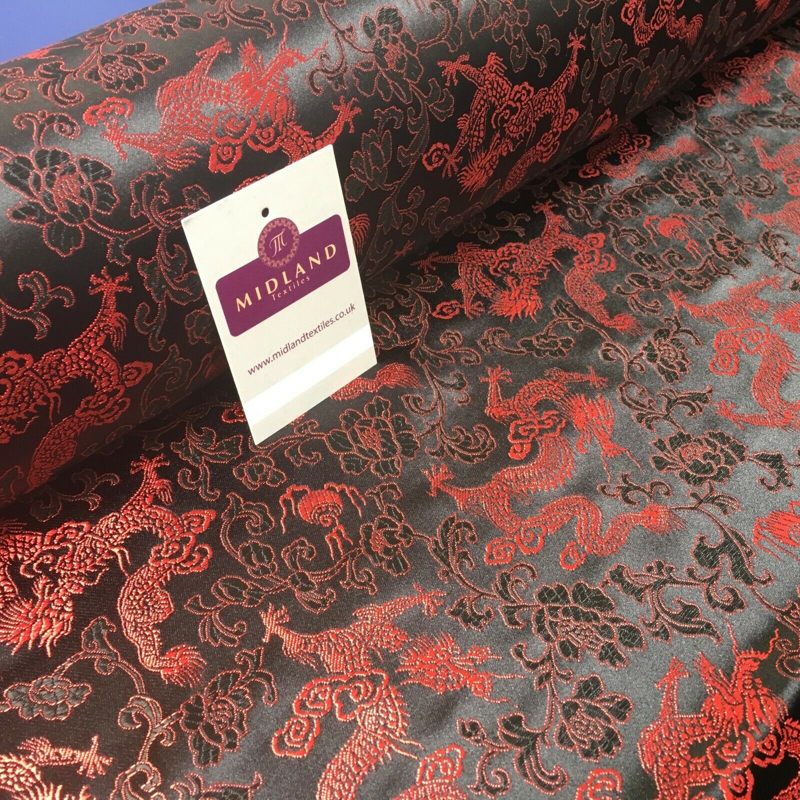 Chinese oriental Dragon Shanghai Brocade dress fabric 110 Cm wide MK1045 Mtex