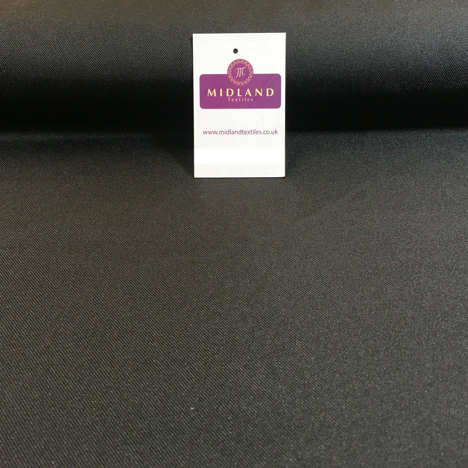 Black Plain Polyester Twill fabric ideal for suits, skirts, uniform 58' M773
