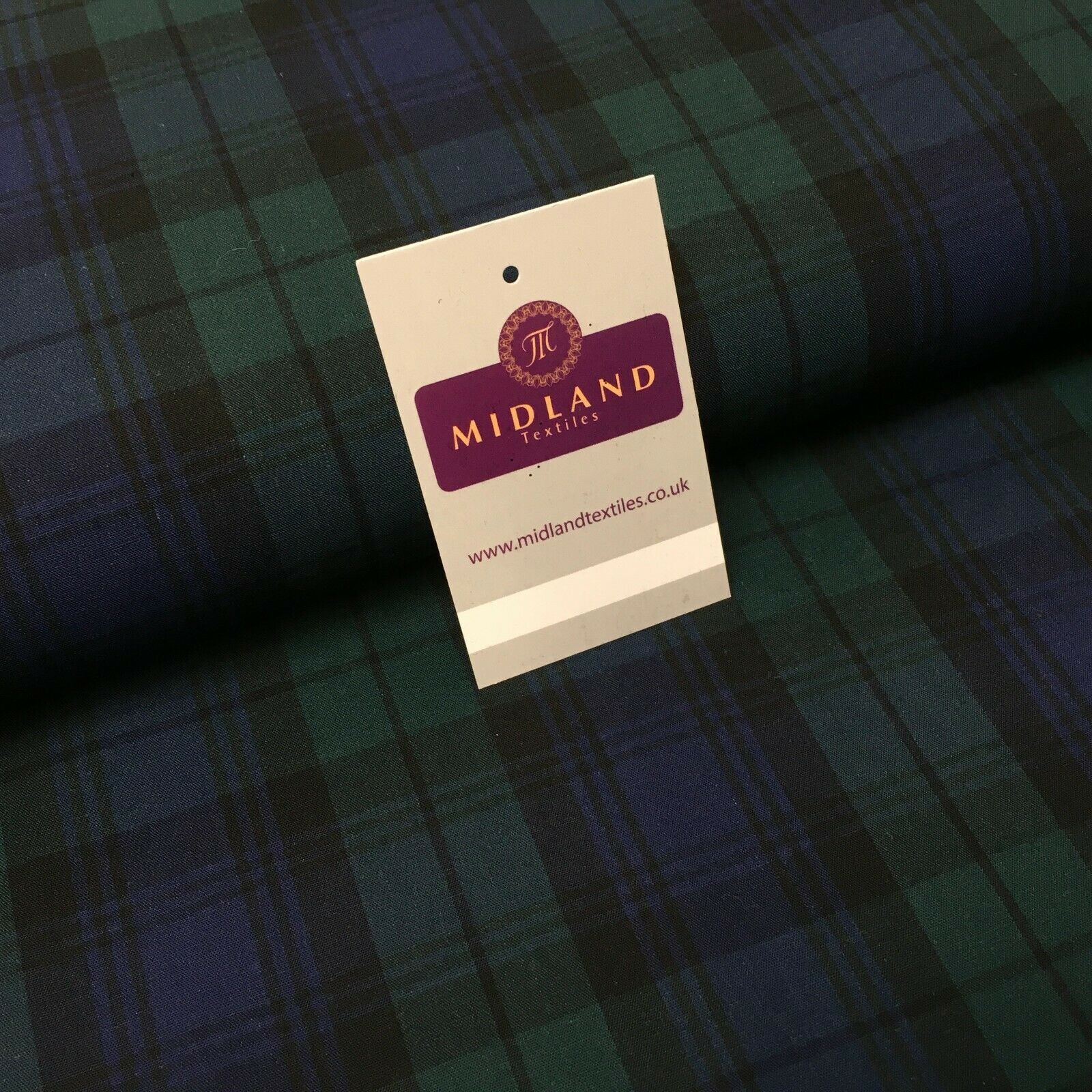 Flat Tartan Woven 100% Cotton Poplin ideal for clothing Fabric 147cm Wide MD1053