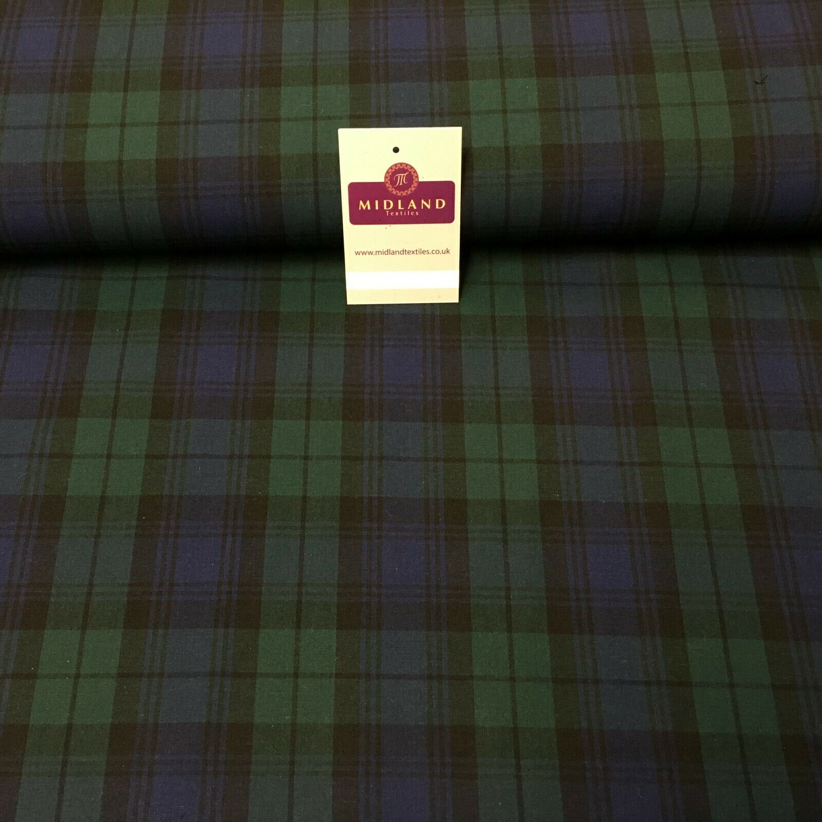 Flat Tartan Woven 100% Cotton Poplin ideal for clothing Fabric 147cm Wide MD1053