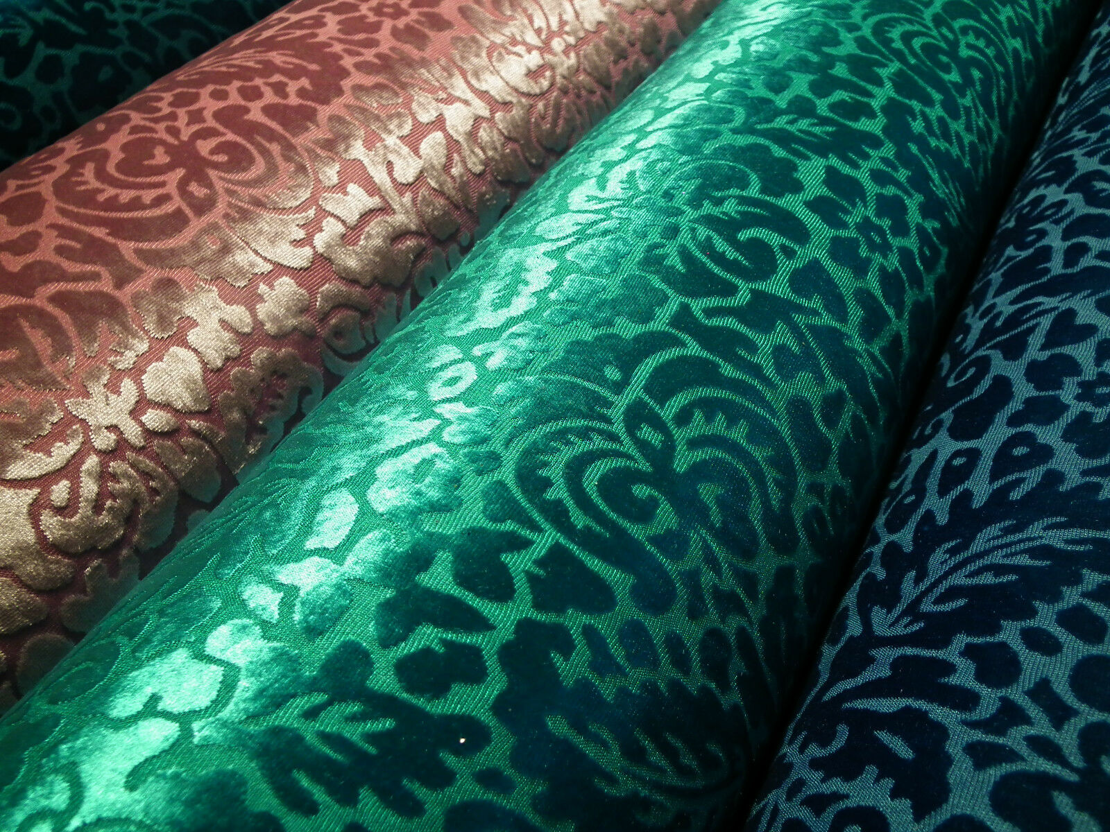 Floral Burnout 2 way stretch Jersey velvet semi transparent 58' Wide M180