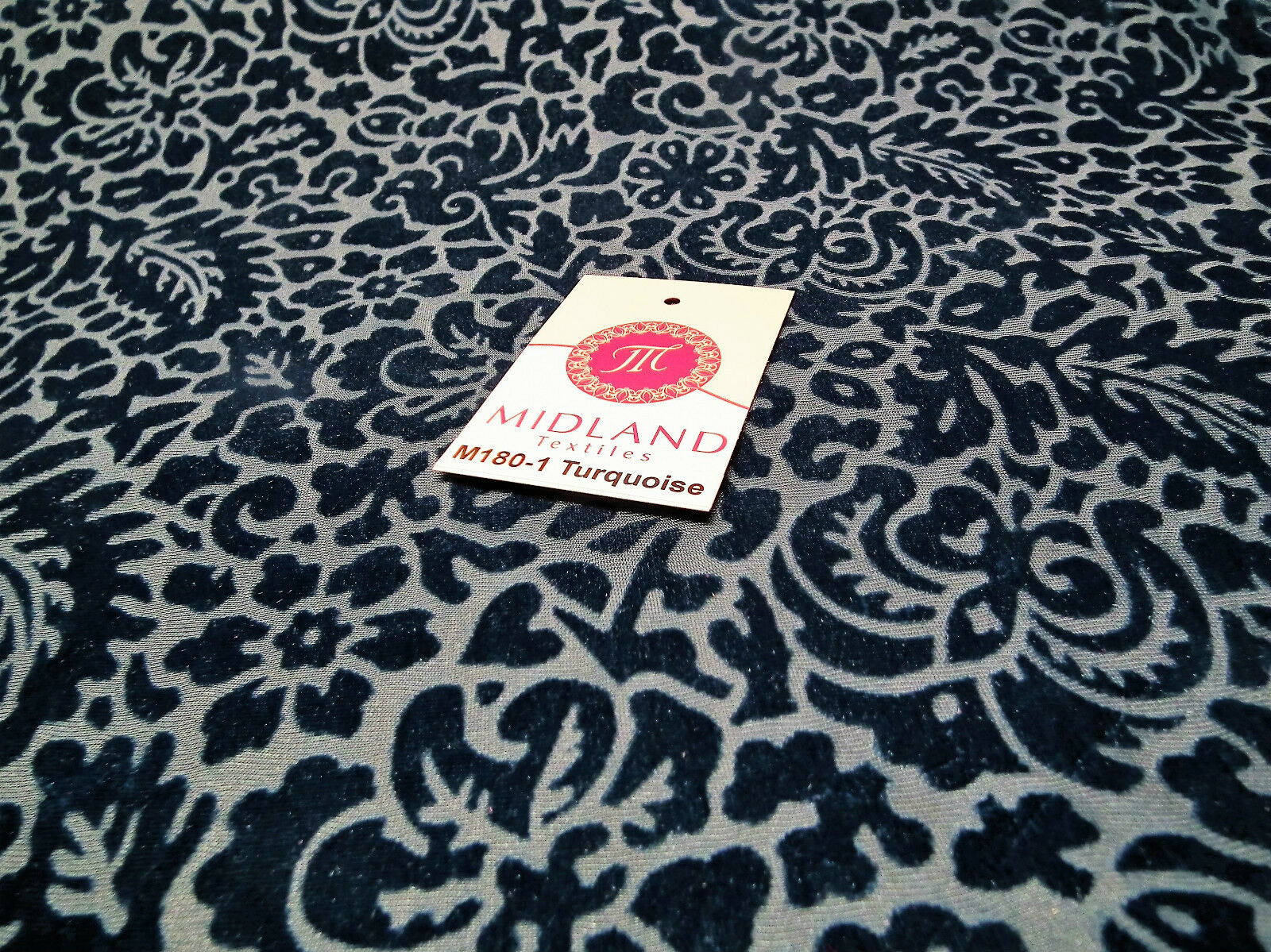 Floral Burnout 2 way stretch Jersey velvet semi transparent 58' Wide M180