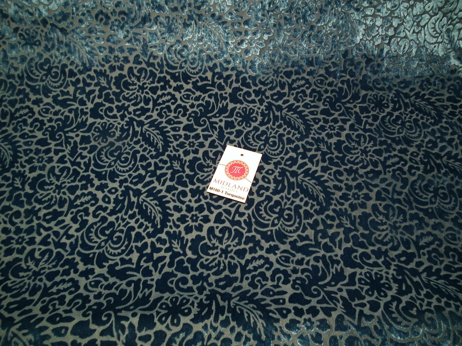 Floral Burnout 2 way stretch Jersey velvet semi transparent 58' Wide M180