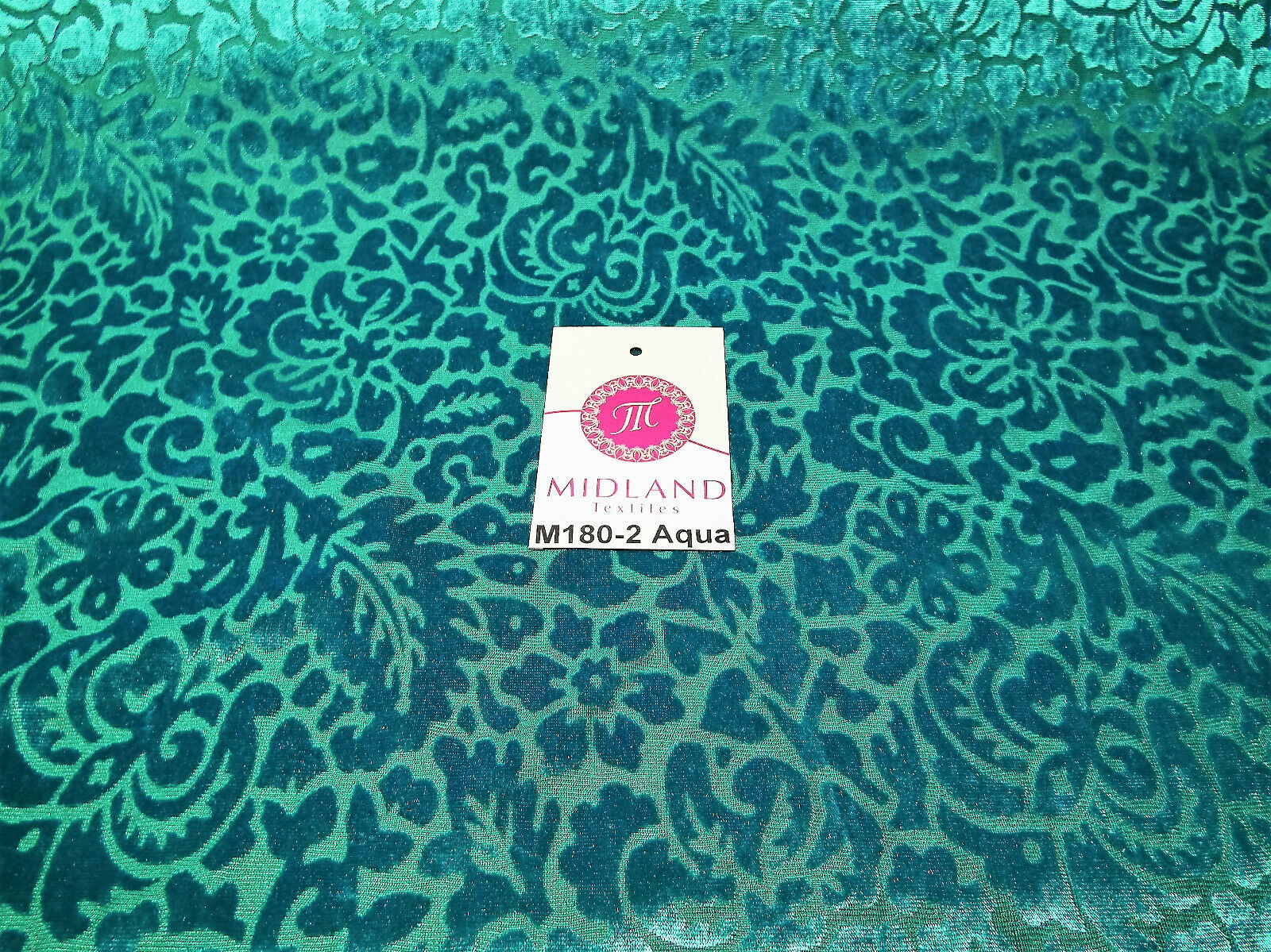 Floral Burnout 2 way stretch Jersey velvet semi transparent 58' Wide M180