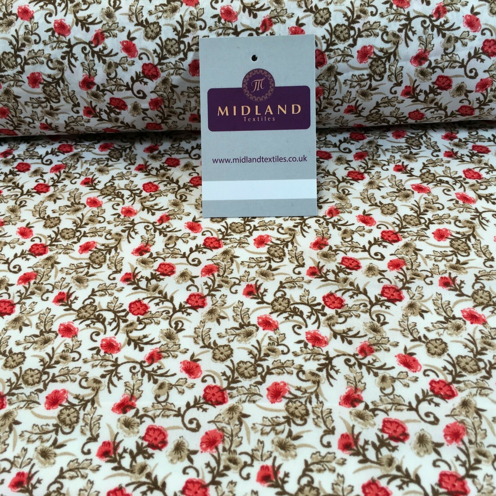 Floral Vintage Shabby Chic Printed soft crepe dress fabric 44" M762 Mtex