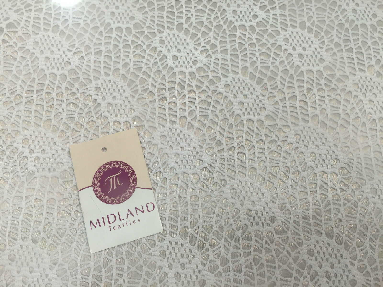 Exquisite Floral Satin Backed Bonded Lace Net - 58' Wide - 1 Way Stretch M10