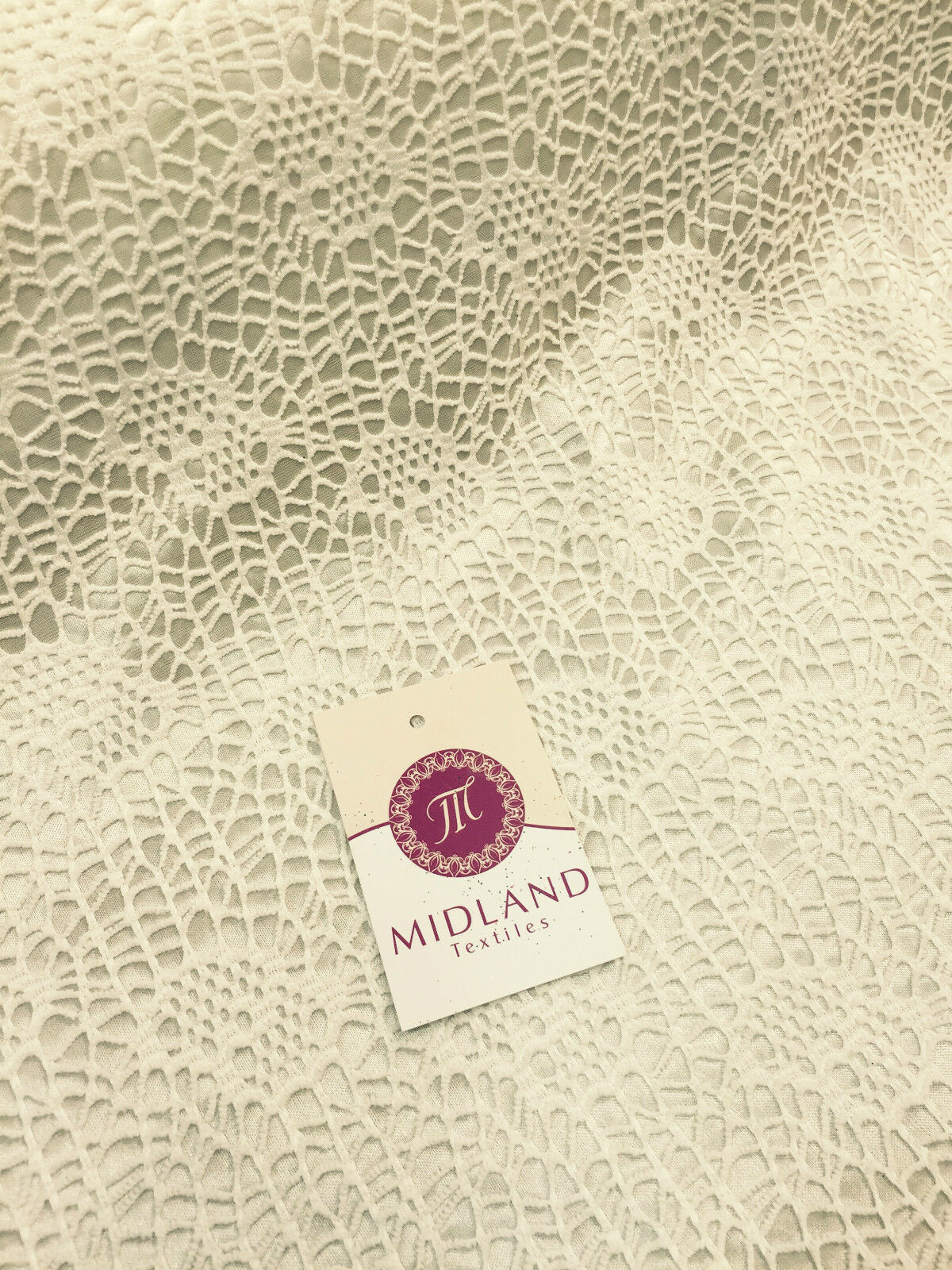 Exquisite Floral Satin Backed Bonded Lace Net - 58' Wide - 1 Way Stretch M10