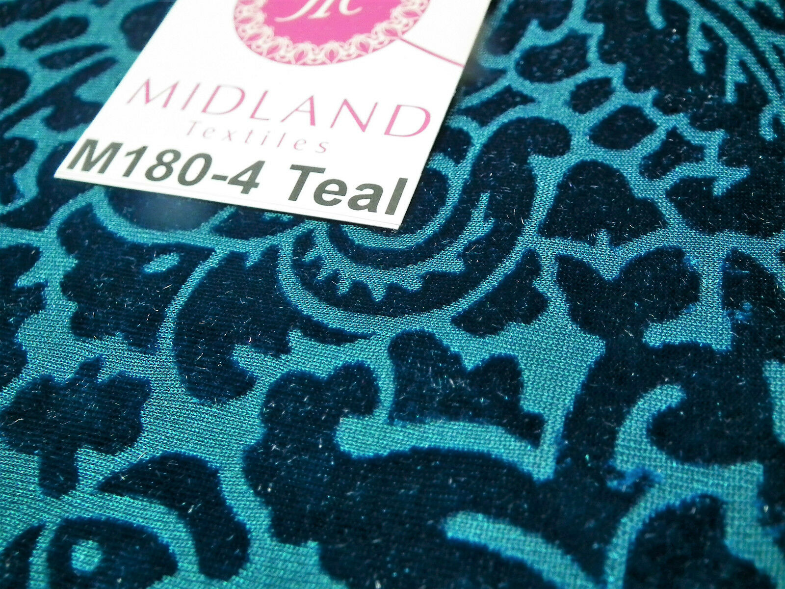 Floral Burnout 2 way stretch Jersey velvet semi transparent 58' Wide M180