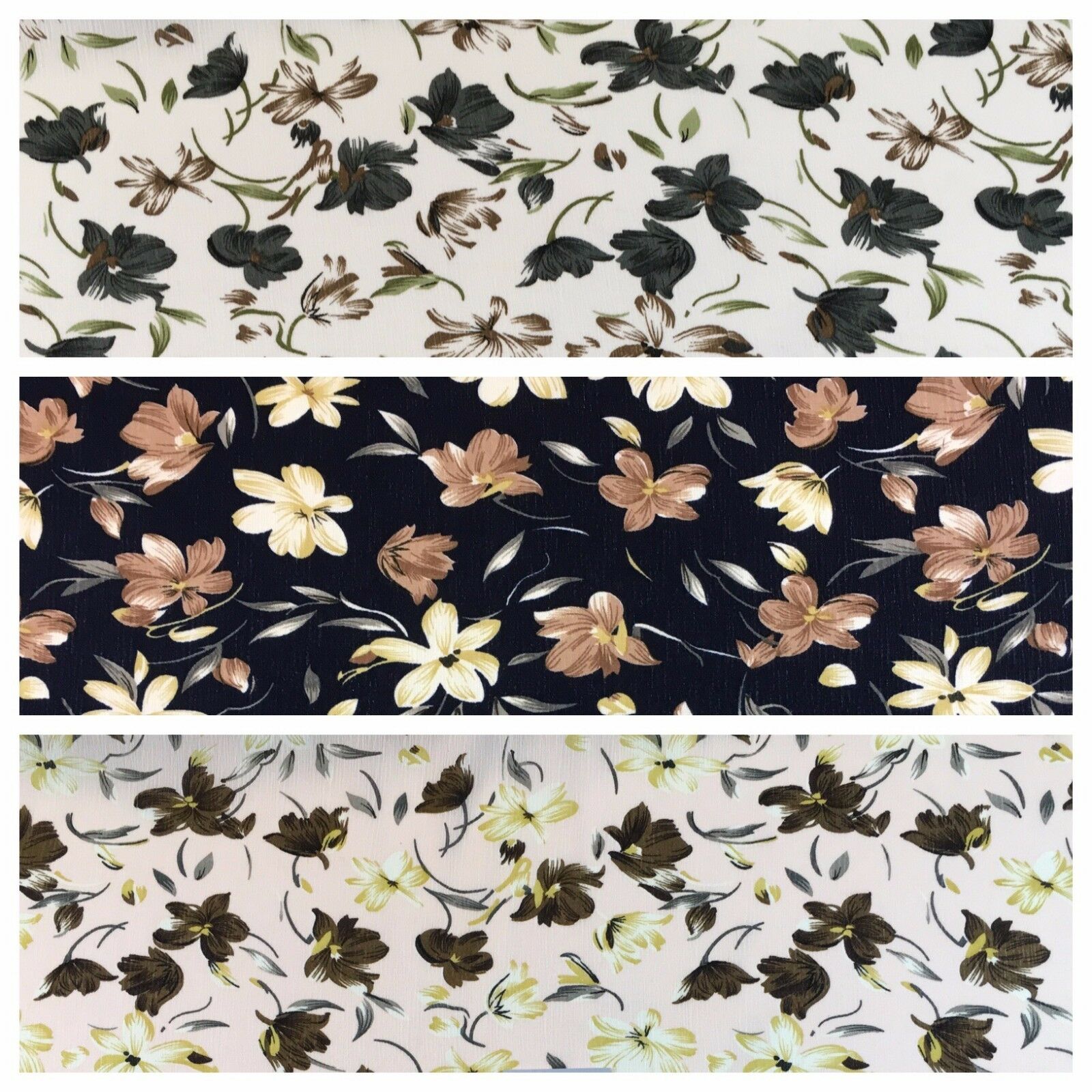 Floral printed Crinkle Chiffon dress scarf fabric 58' M778 Mtex