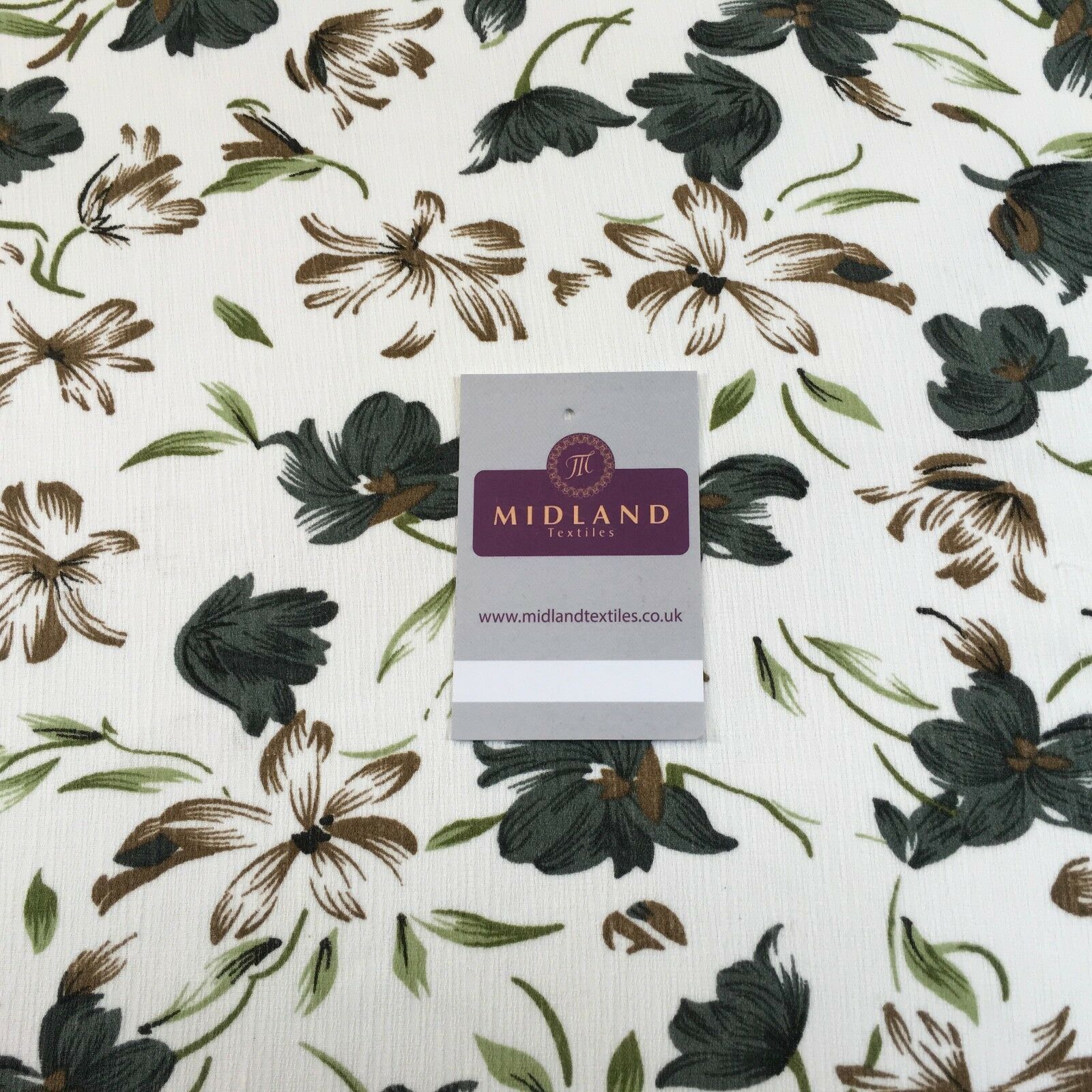 Floral printed Crinkle Chiffon dress scarf fabric 58' M778 Mtex