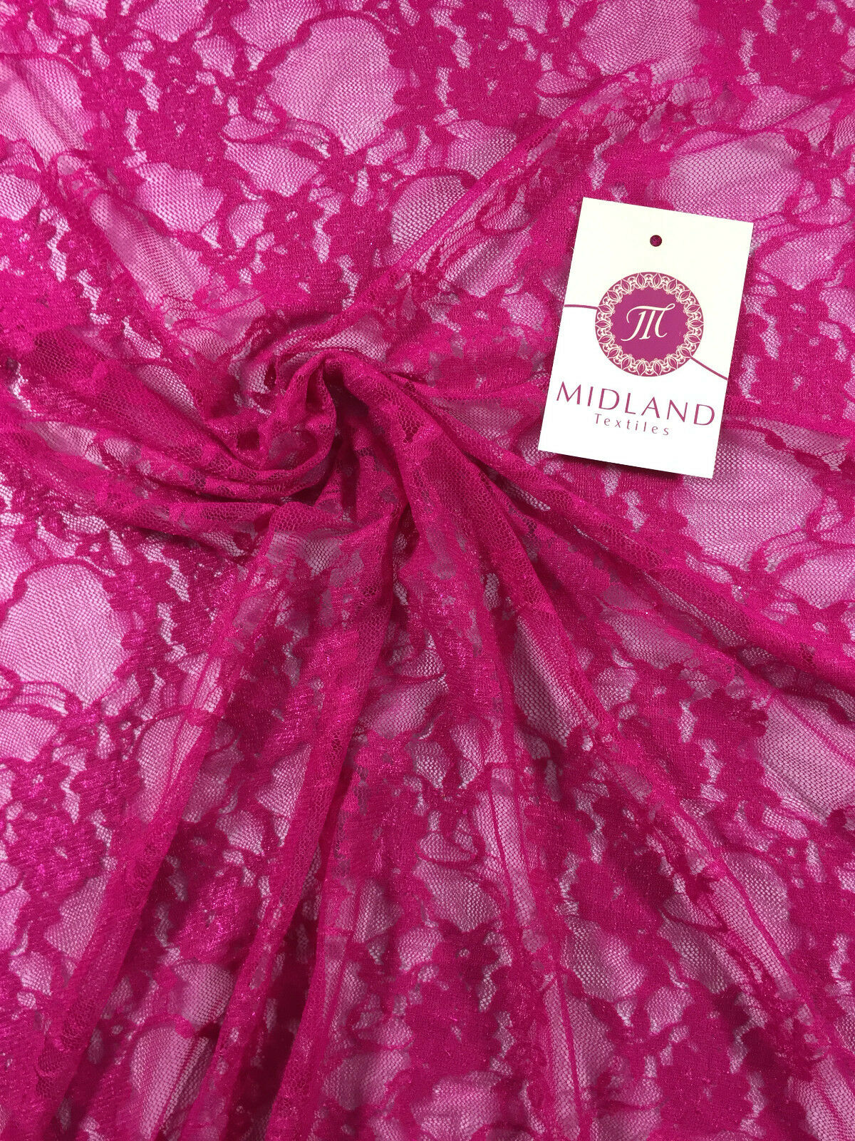 Floral Cersie Pink Lace Mesh Semi Transparent Dress fabric 58' Wide M186-17 Mtex