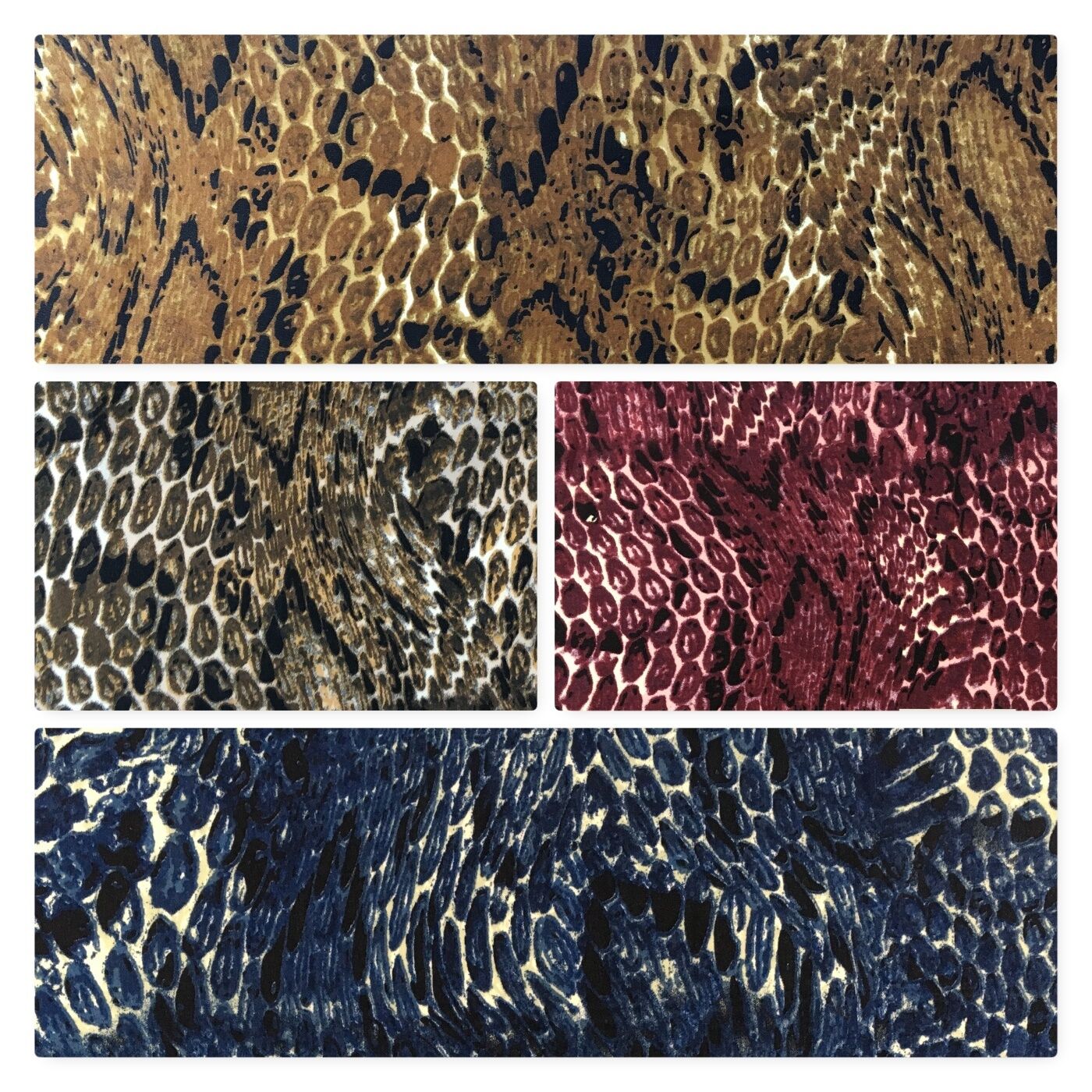 Animal Printed Peach crepe dress, Scarf, skirt fabric  58' wide M714 Mtex