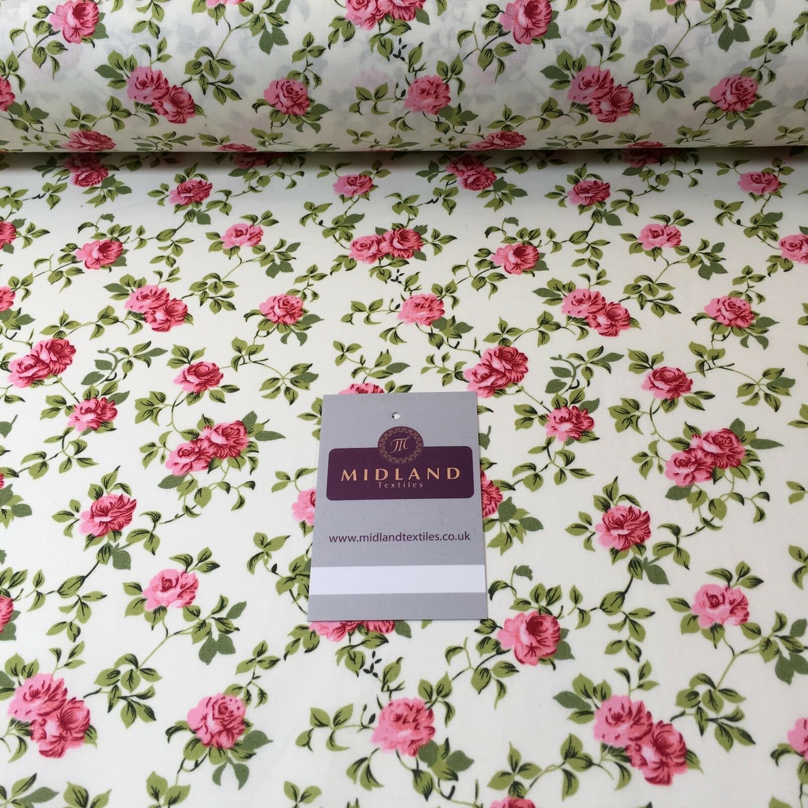 Floral Vintage Shabby Chic 100% Cotton printed fabric 44" M743 Mtex