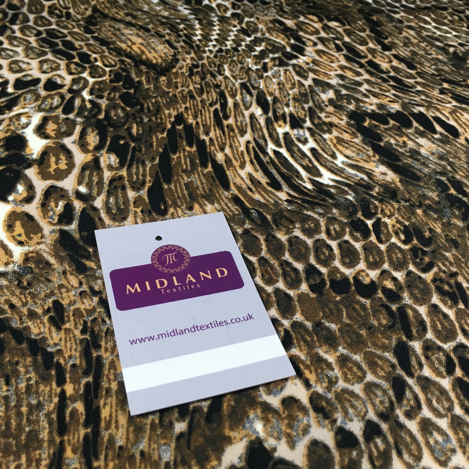 Animal Printed Peach crepe dress, Scarf, skirt fabric  58' wide M714 Mtex