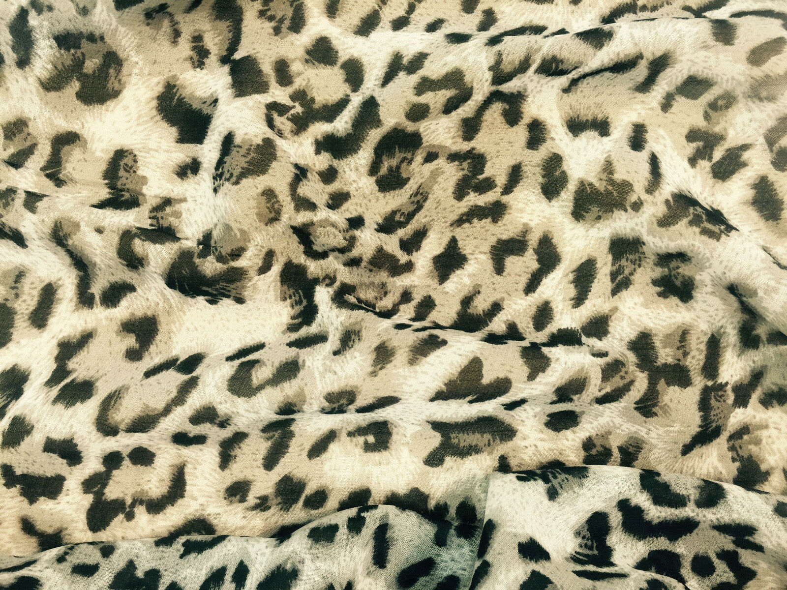Grey Animal Print on chiffon fabric 45" M161-2 Mtex