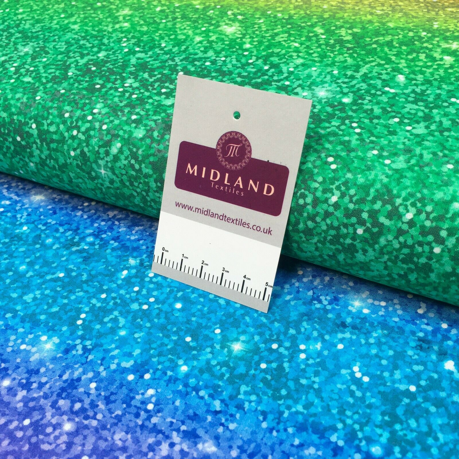 Rainbow glitter effect Digital Printed 100% Cotton  mask Fabric MH1454 Mtex