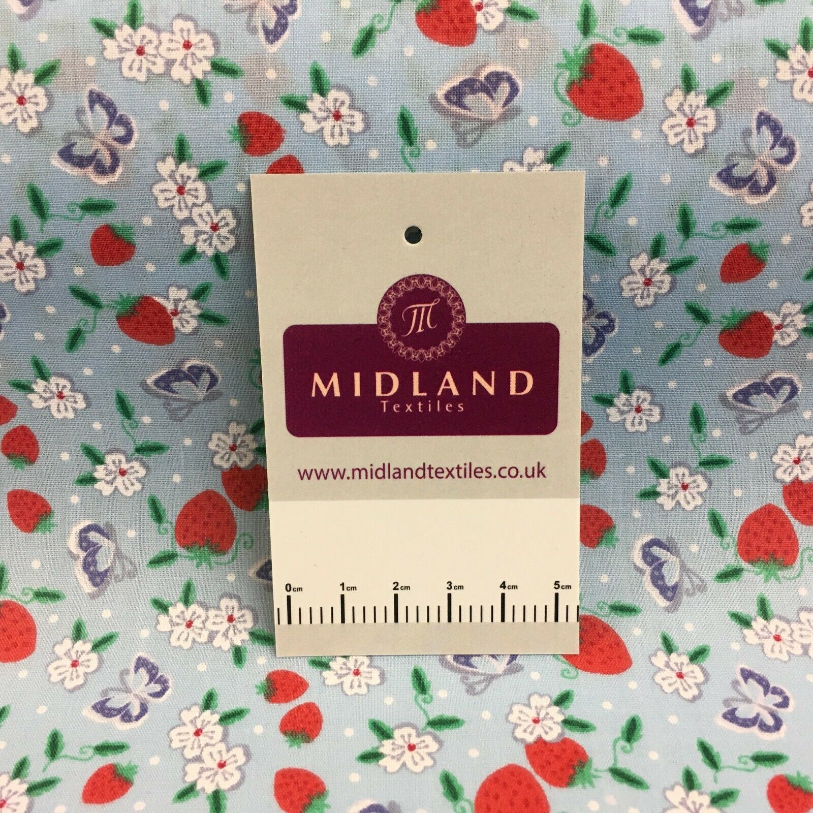 Floral Strawberry butterfly poly cotton craft Fabric M1447 Mtex