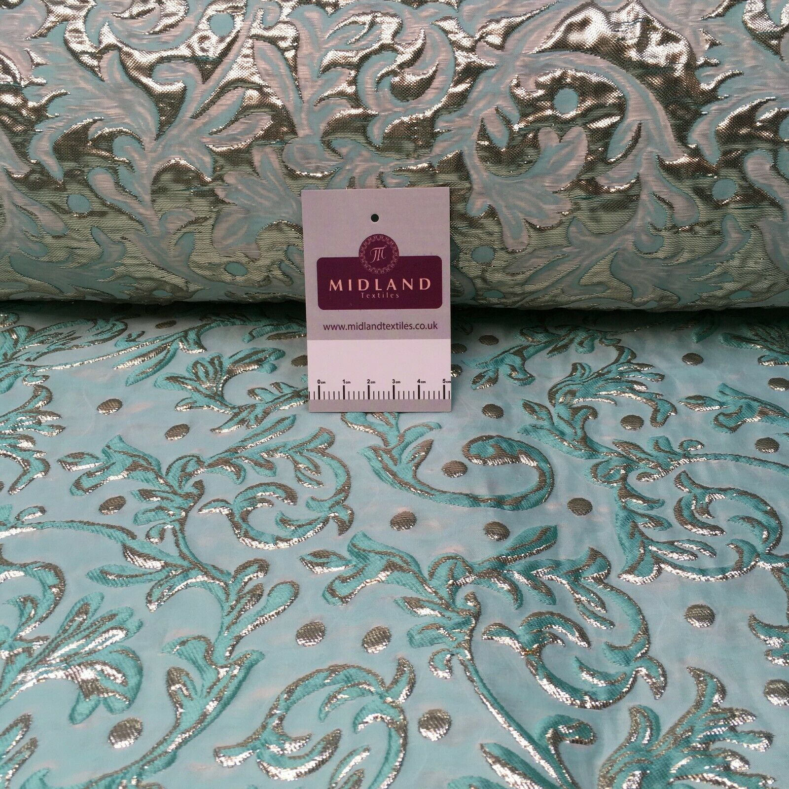 Pastel Bridal Ornamental Brocade Embossed wedding fabric M1465 Mtex